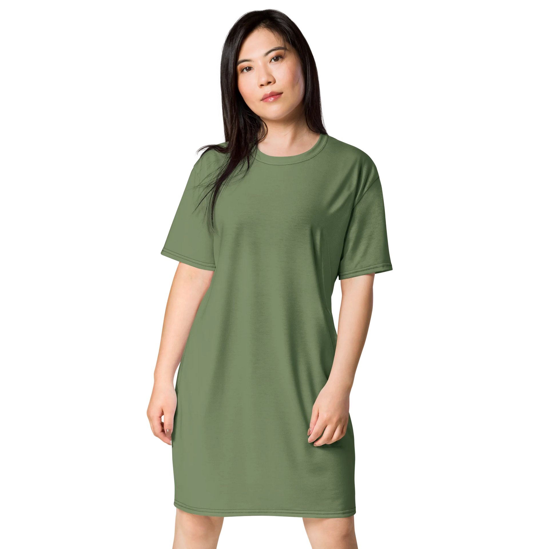 Oversized T-Shirt Dress - Bold Camouflage Green, Sizes 2XS-6XL product image (1)