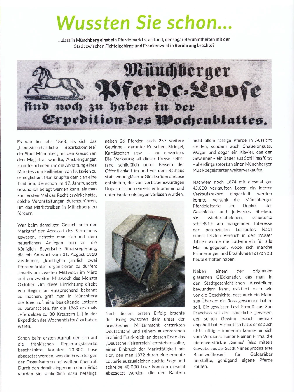 Die Münchberger Pferdelotterie product image (1)