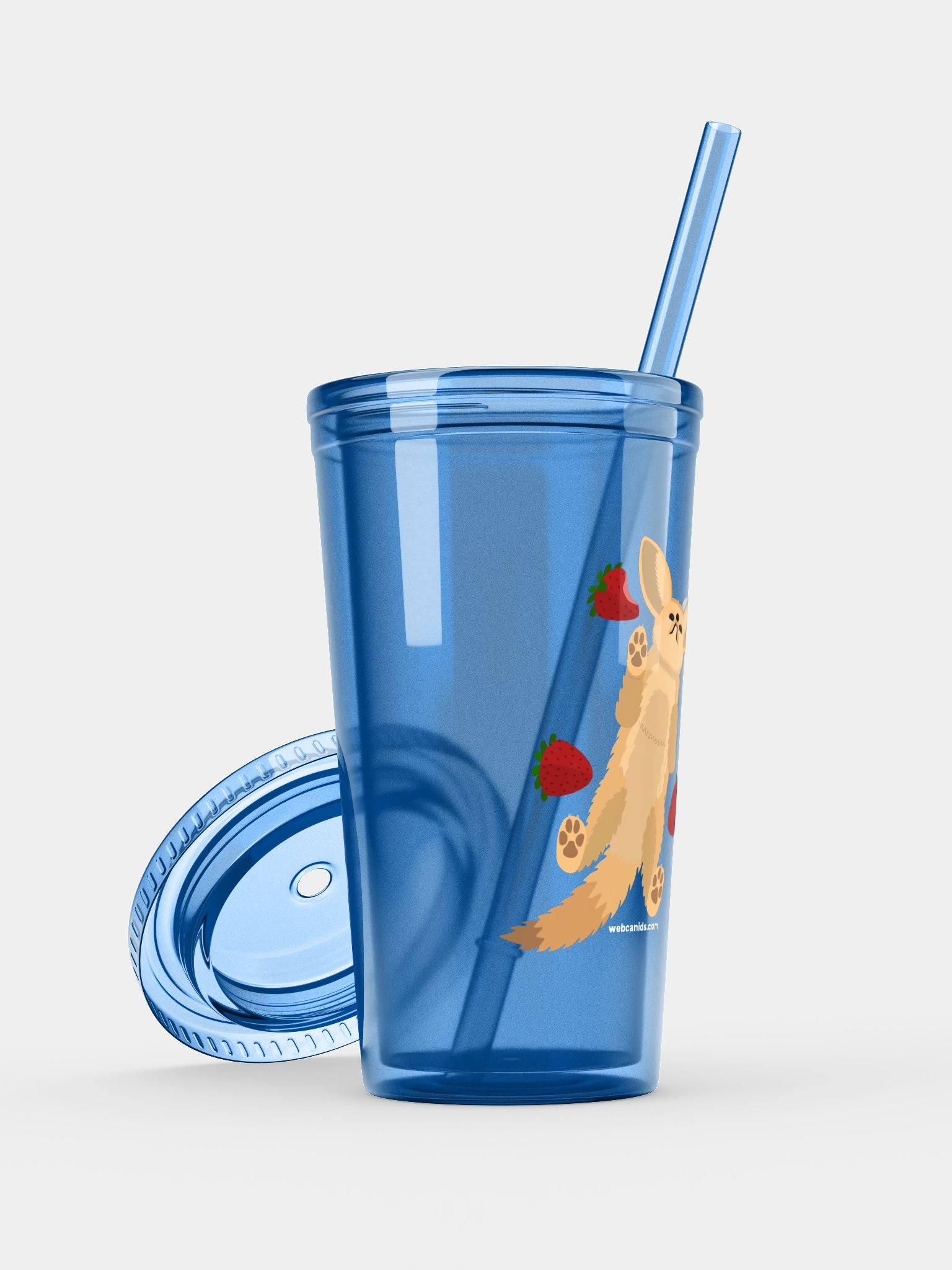 Strawberry Fennec Transparent Tumbler product image (7)