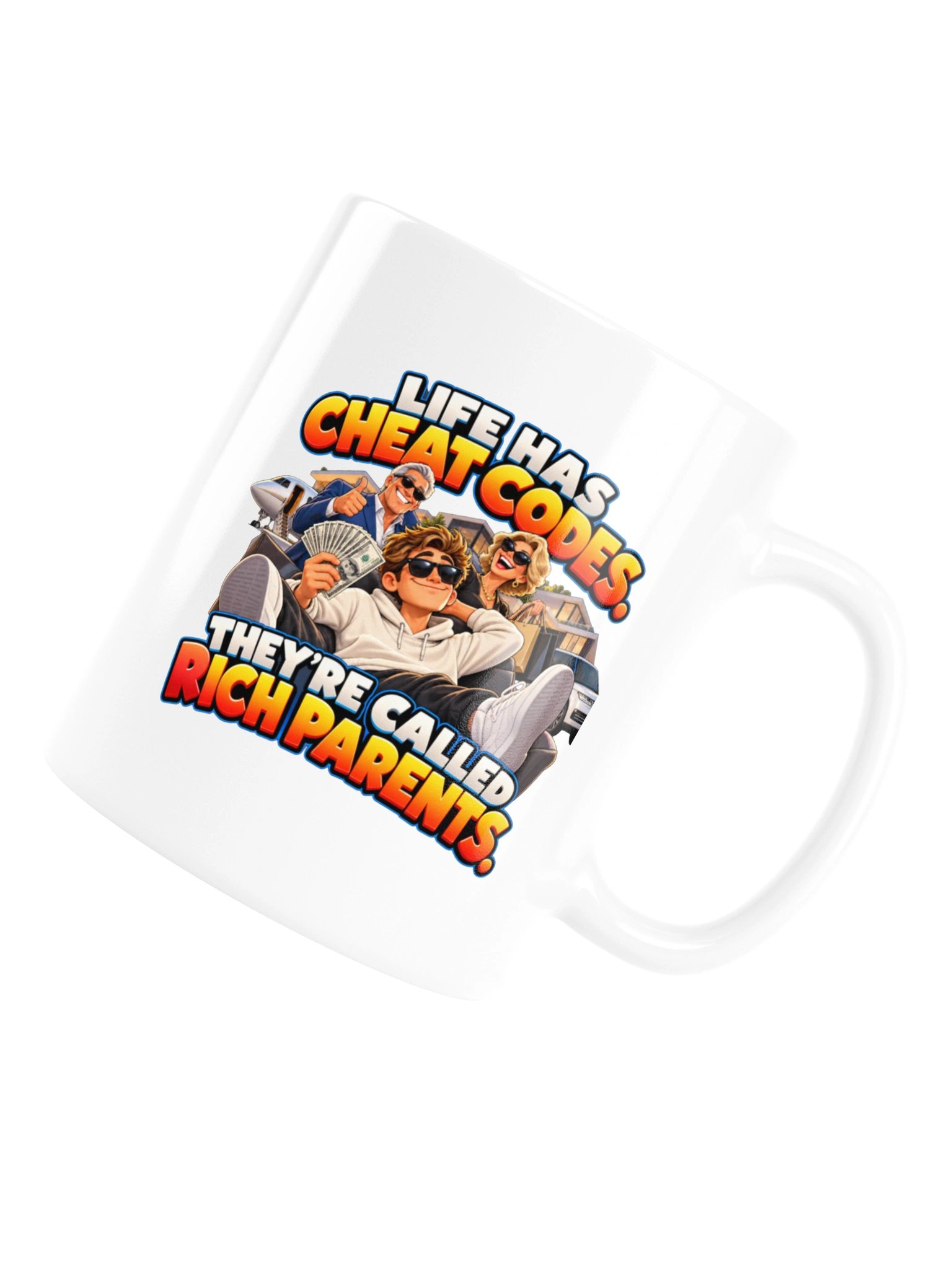 LIFE HAS CHEAT CODES. THEY’RE CALLED RICH PARENTS. MUG product image (17)