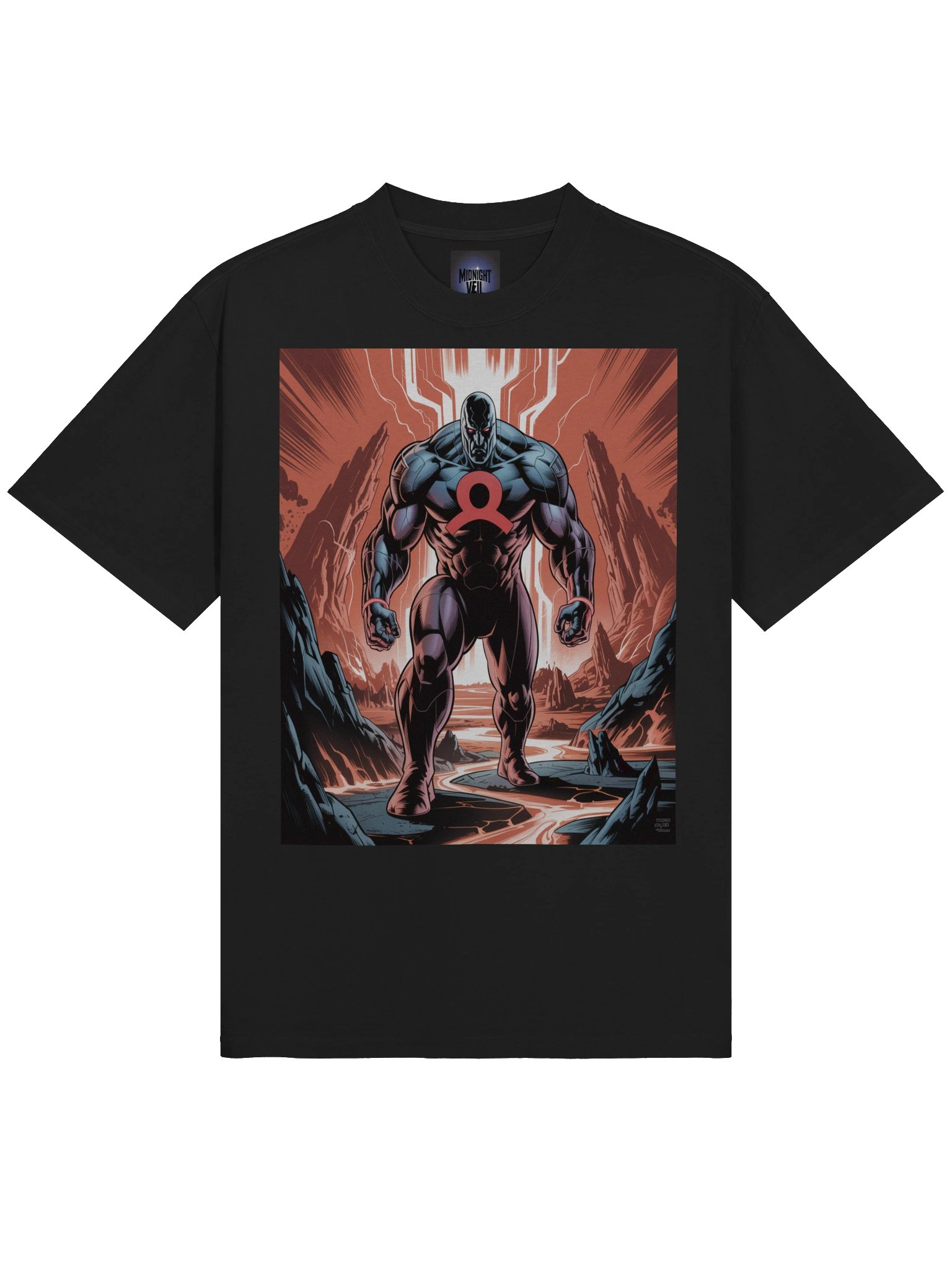 Omega Inferno: Darkseid Oversized Faded T-Shirt product image (5)