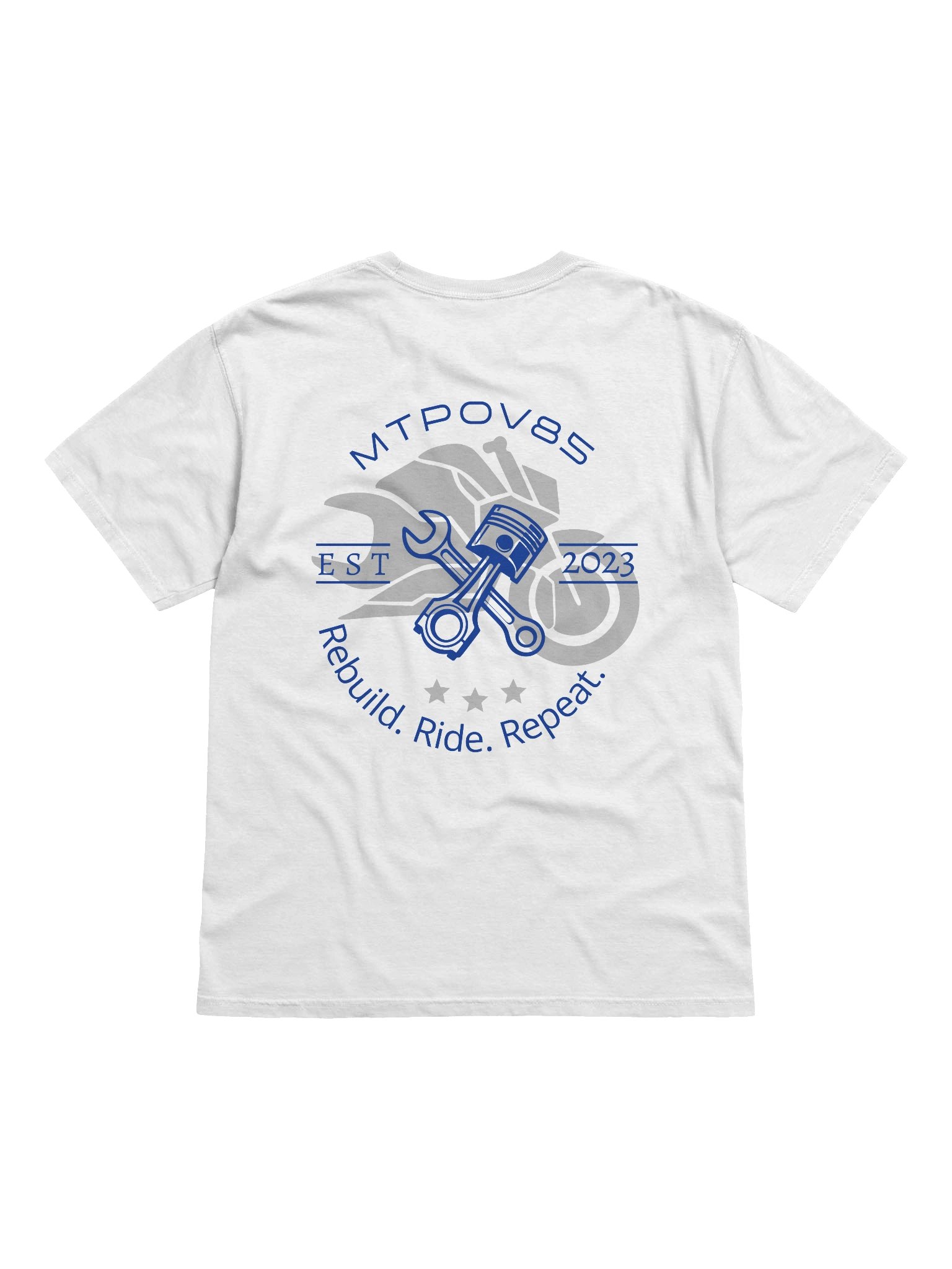 Rebuild. Ride. Repeat. Style 2, White T-Shirt product image (1)