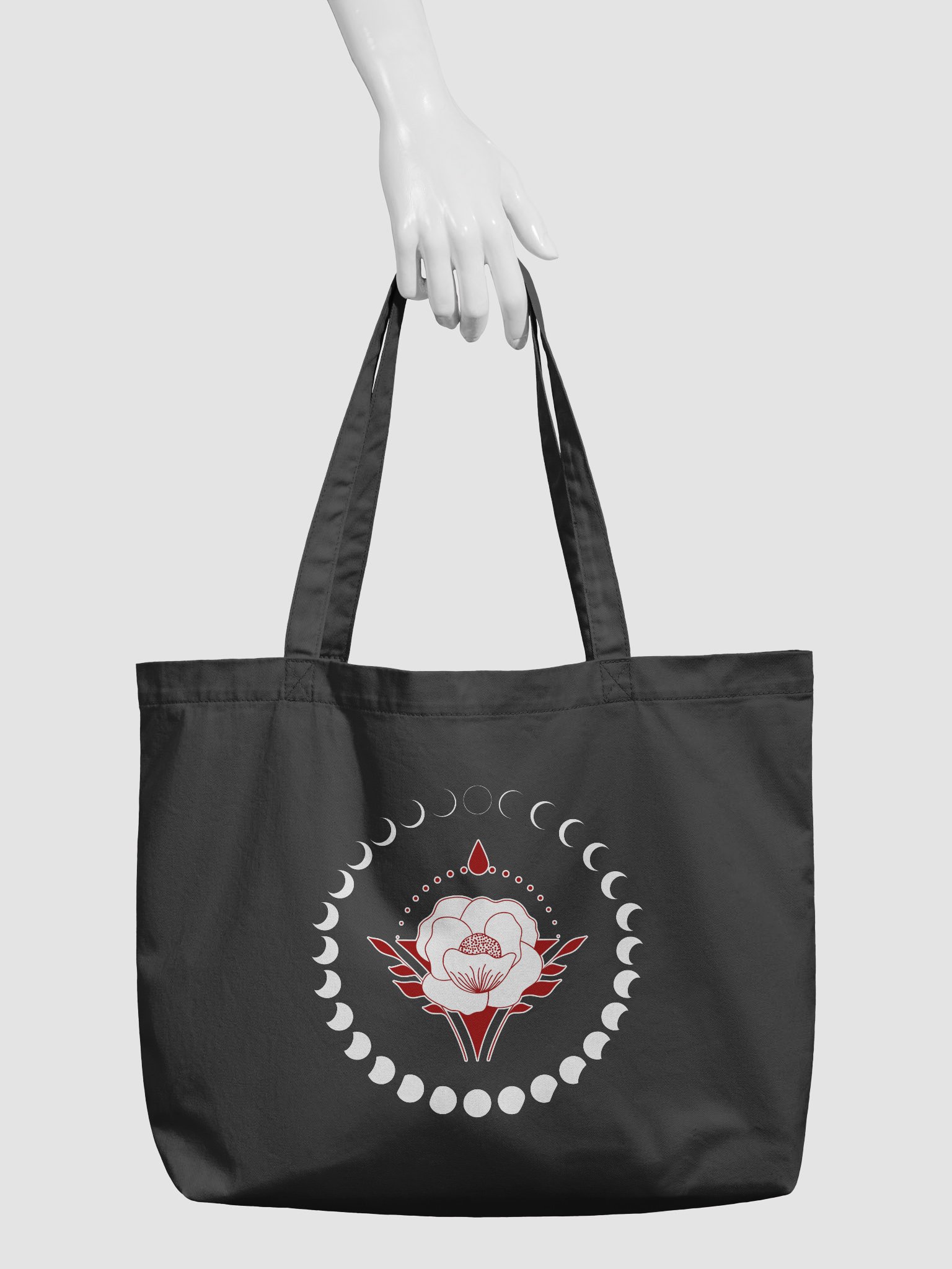 Organic Cotton Eco Tote Mystic Moon Blooming Rose product image (6)