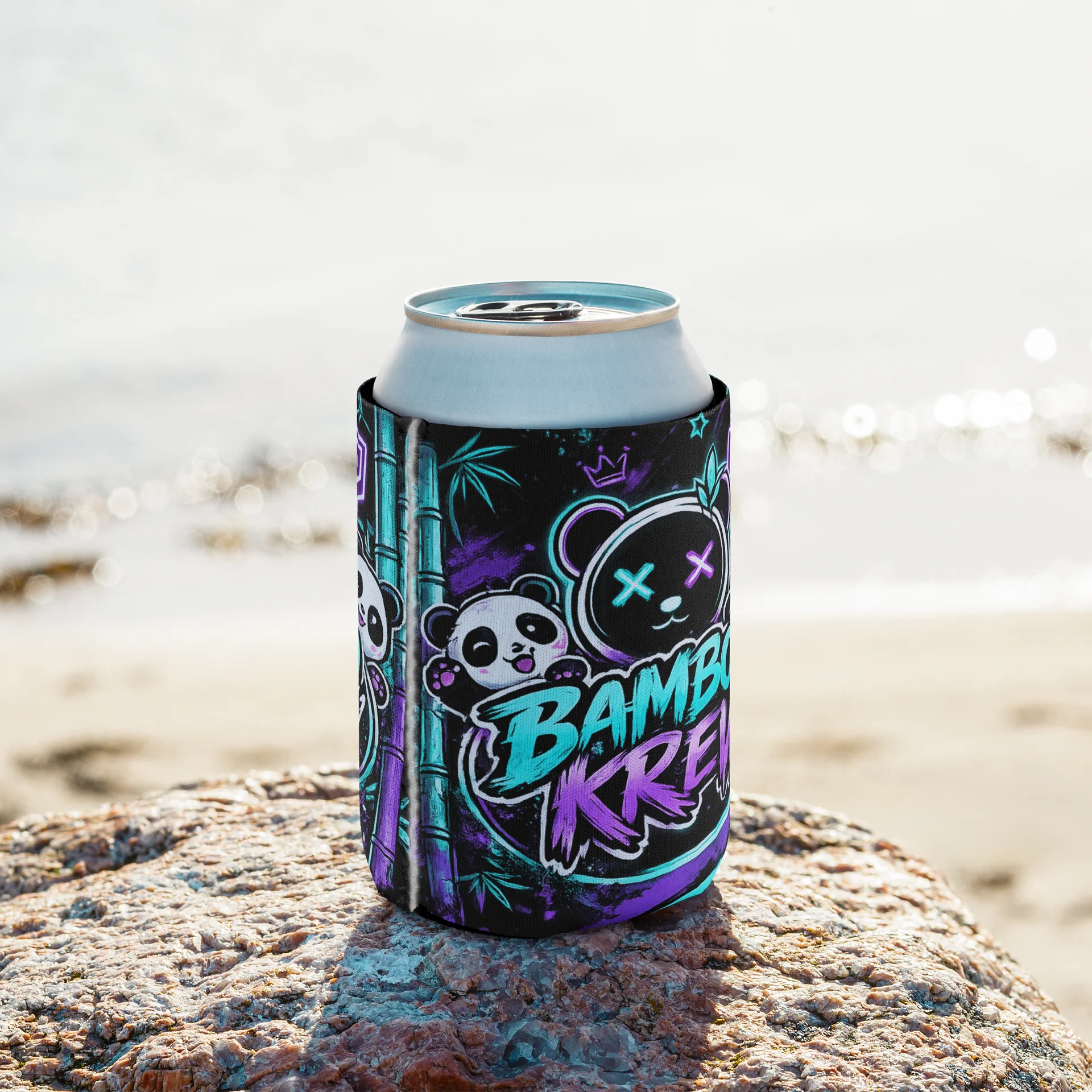 Bamboo Krew Neon Panda Can Cooler product image (9)