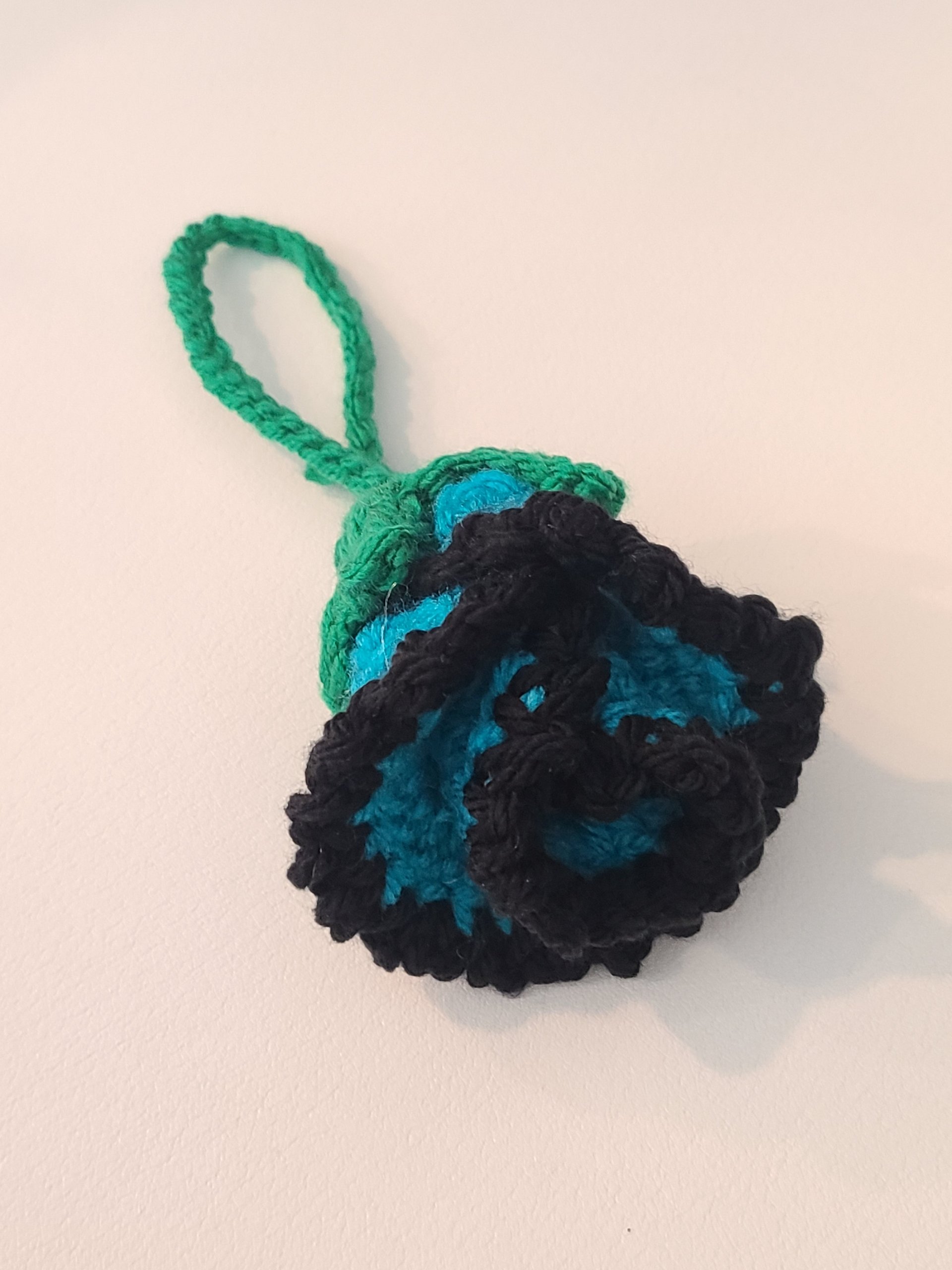 Crochet Rose bag charm product image (1)