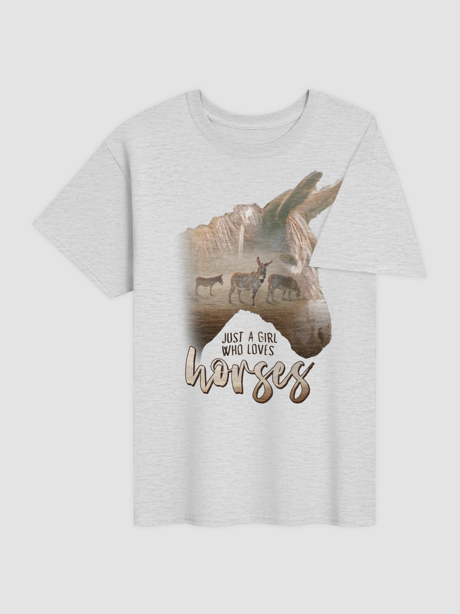 Just a girl who loves "horses" - donkey T-shirt product image (4)