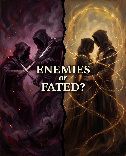 Enemies to lovers, or fated mates? There is no wrong answer, only tells. 🔥

Swipe to pick your dynamic: the slow burn or the ...