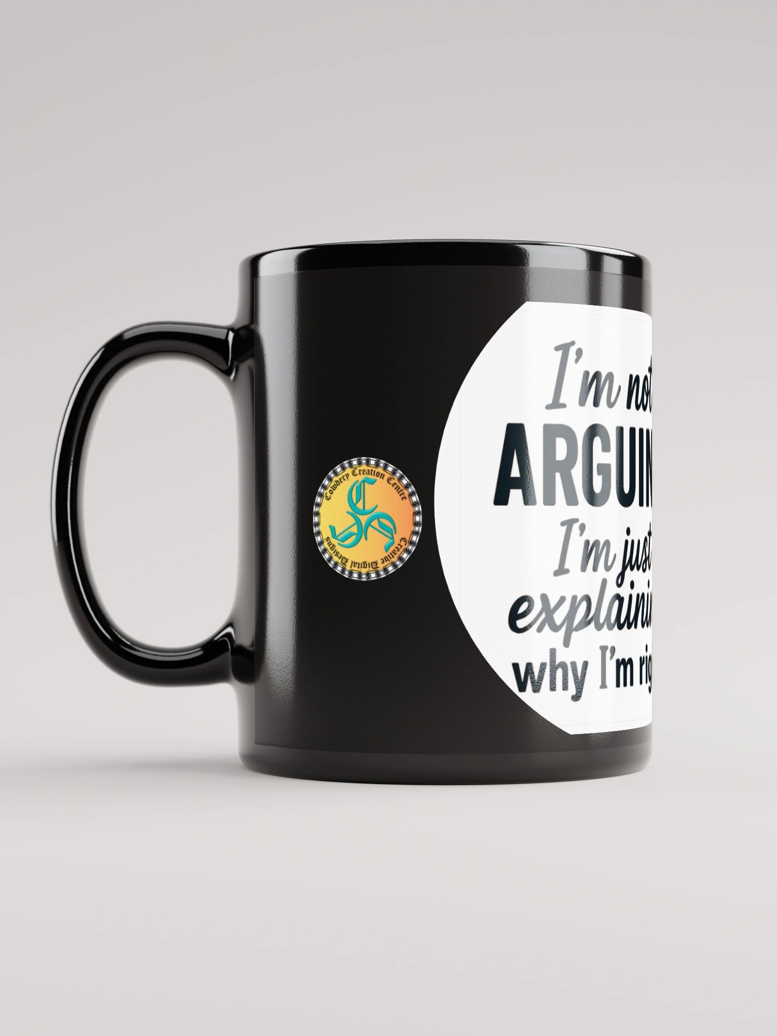 I'm not Arguing (Female) Glossy Black Mug product image (11)