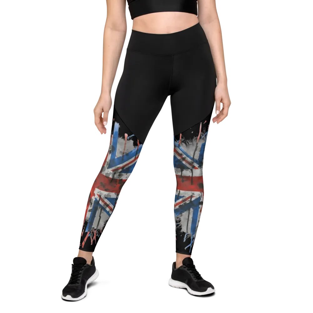 Urban Graffiti Union Jack Split leggings product image (1)