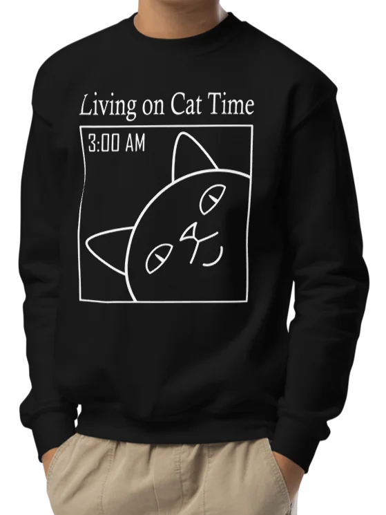 Living on Cat Time - Unisex Youth Sweatshirt product image (2)