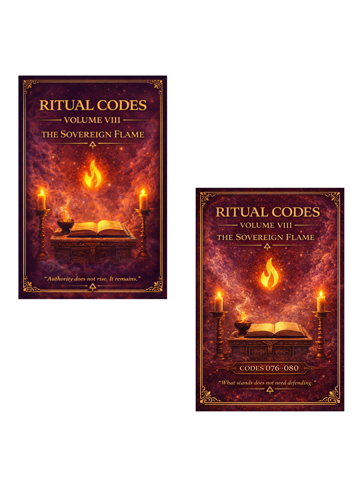 🔒 RITUAL CODES VOLUME VIII  THE SOVEREIGN FLAME (Vault Edition · Codes 071–080 · Private Access) product image (1)