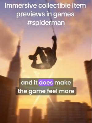 Immersive collectible item previews in games #spiderman
