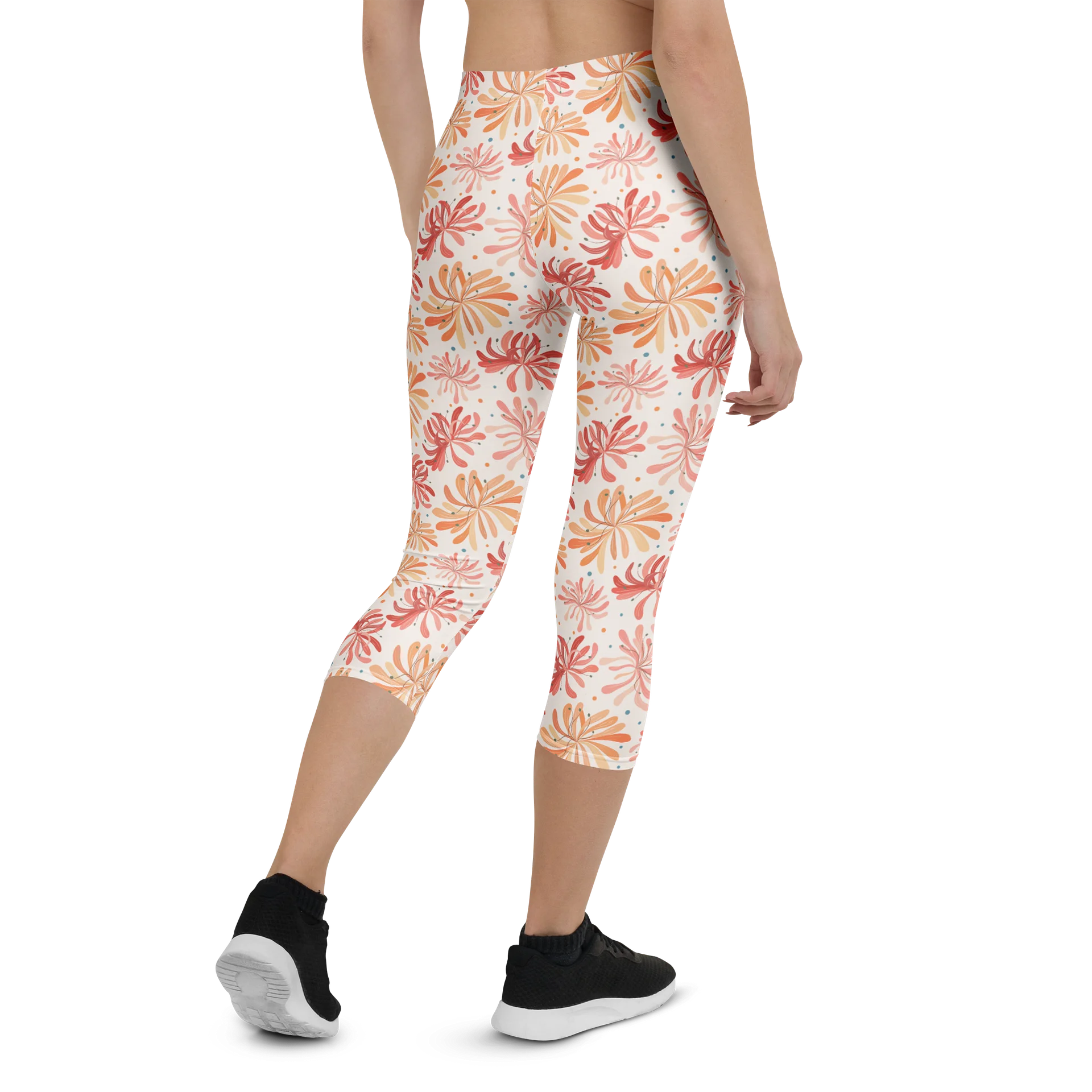 Stylish Blossom Burst Capri Leggings for Everyday Comfort product image (2)
