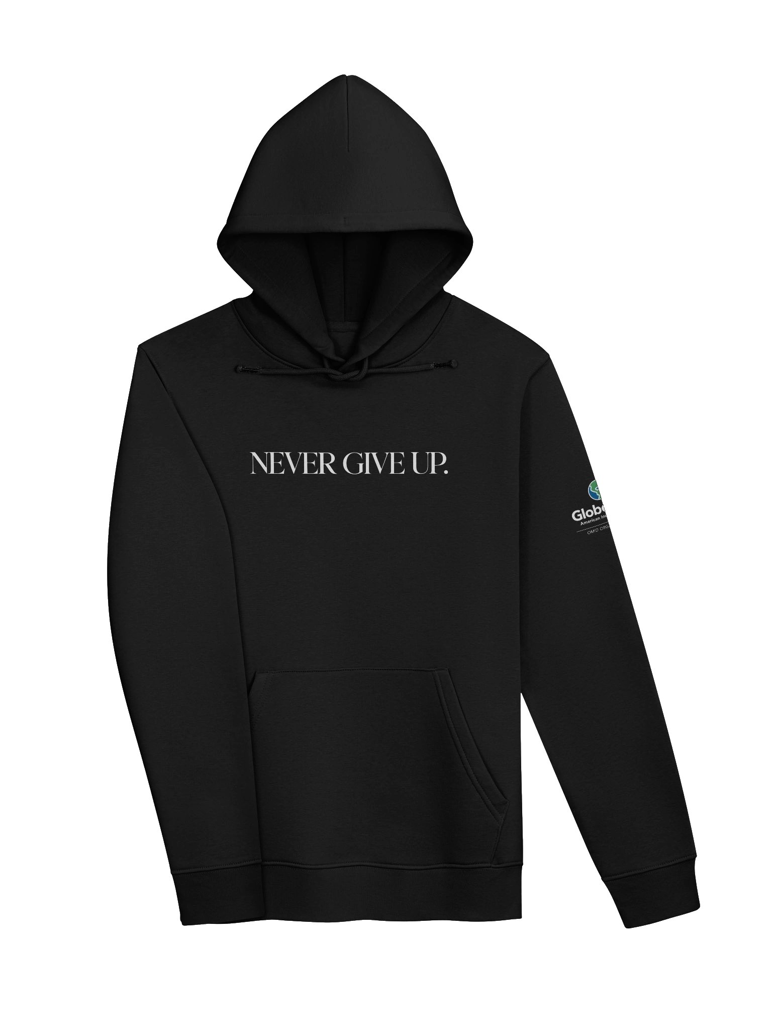 OMID “Never Give Up.” Hoodie – Built for the Grind product image (6)
