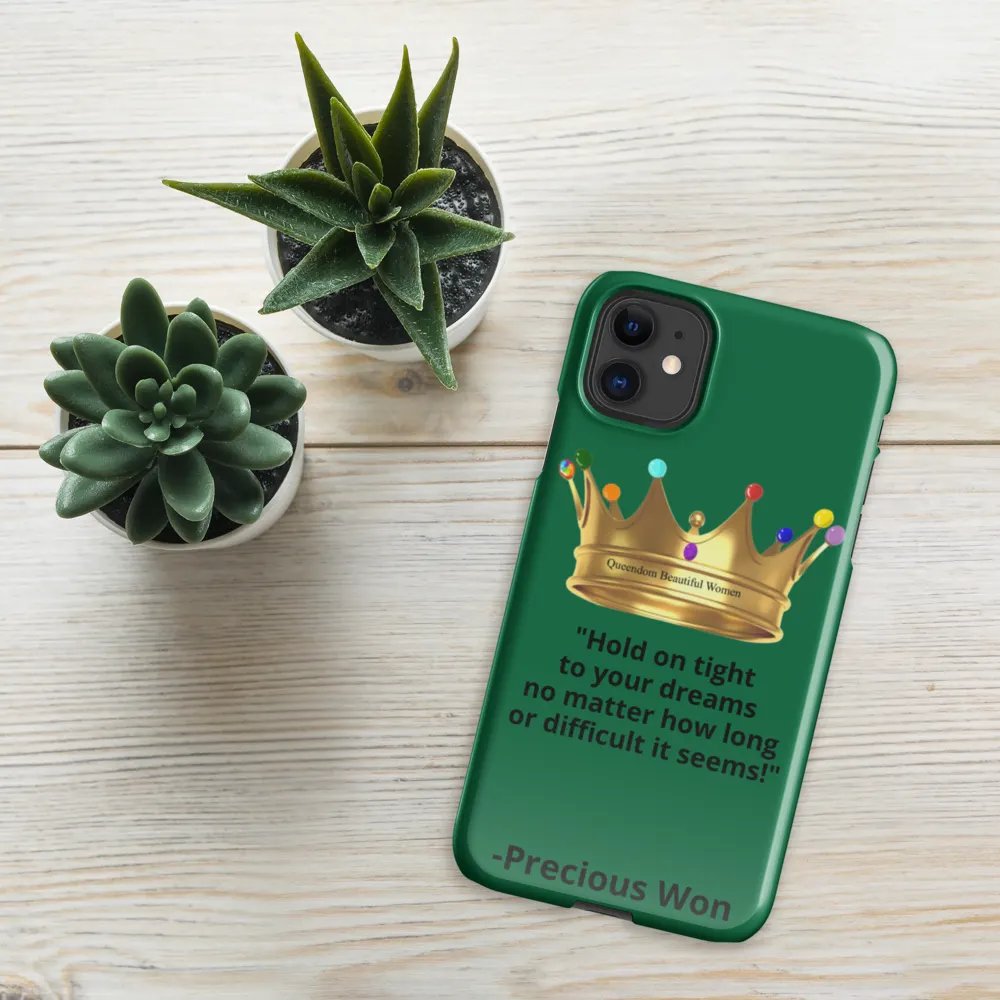 Queendom Beautiful Women iPhone® Snap Case (Green/Emerald) product image (7)