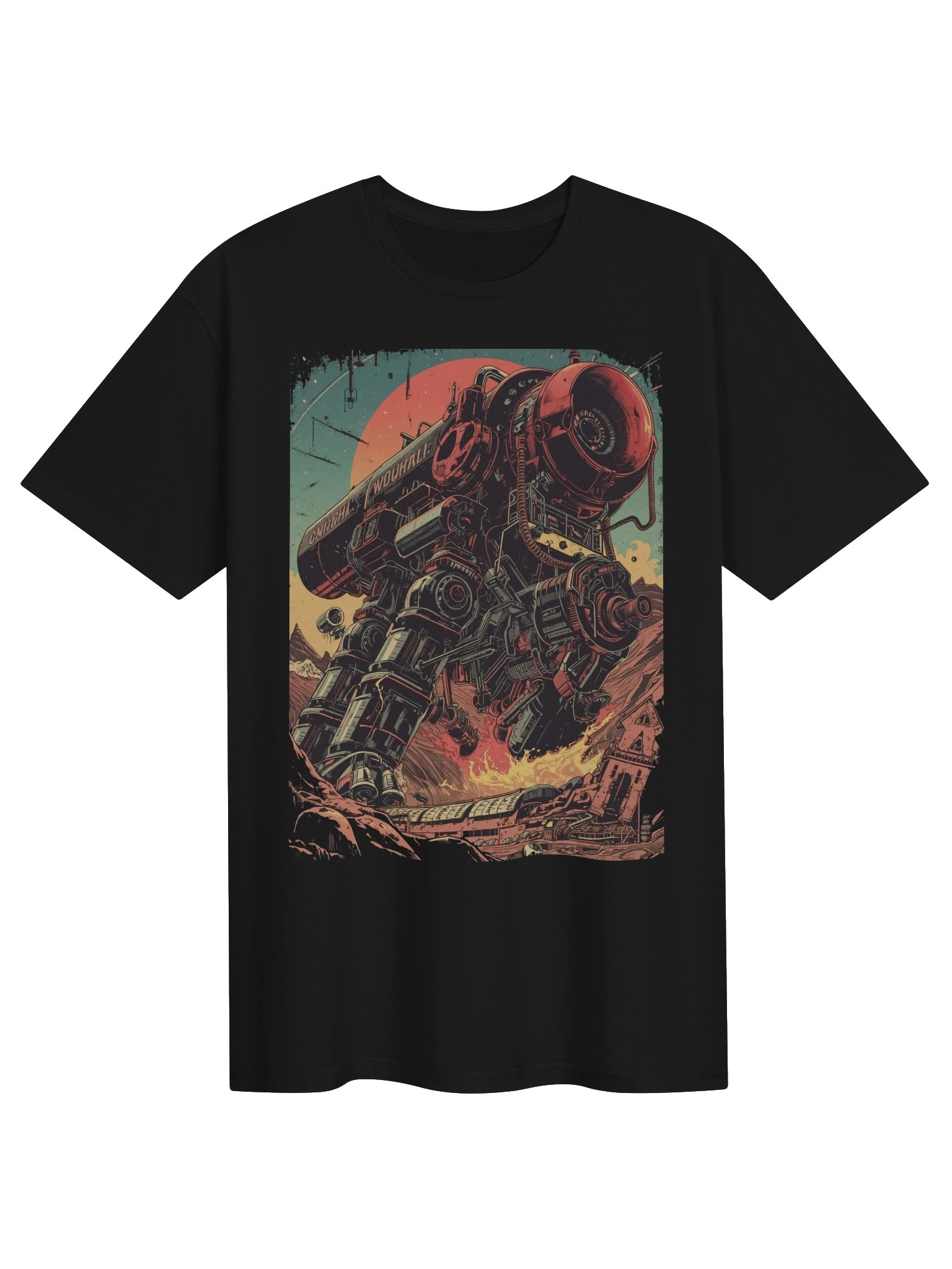 Retro Mech Desert Clash T-Shirt product image (1)