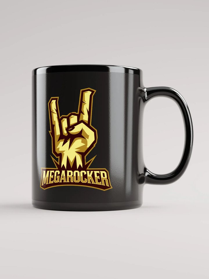 MegaRocker Horns Up Gold Logo Mug product image (1)