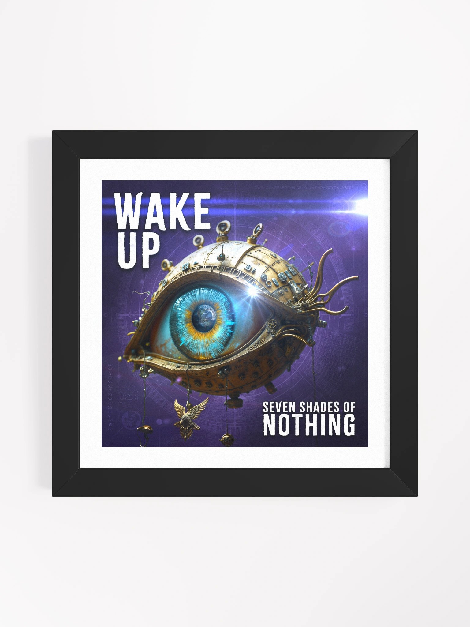 “Wake Up” framed single artwork – square matte wall print from Seven Shades of Nothing – High Quality Matte Poster product image (1)
