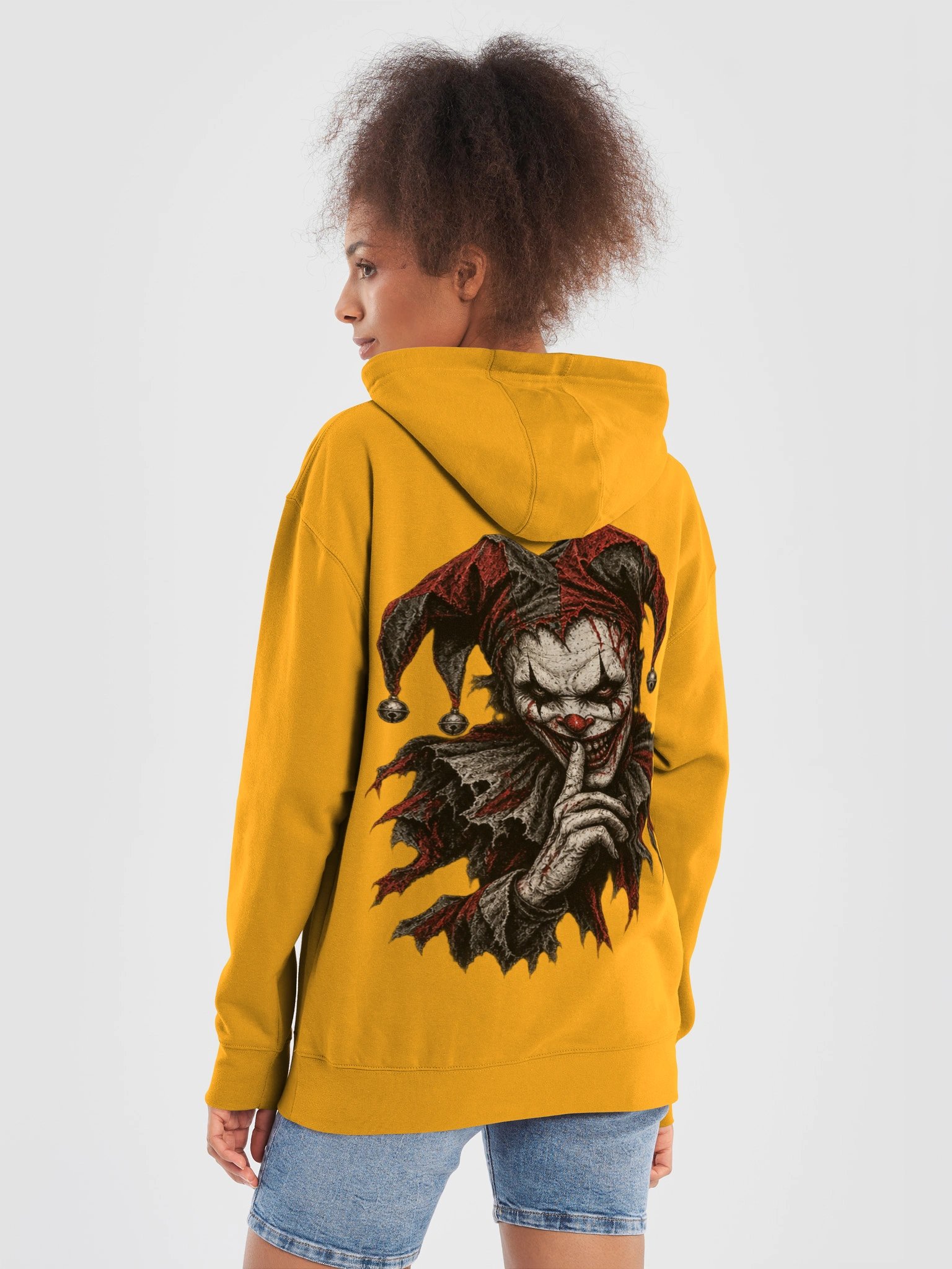 Sinister Harlequin Jester Hoodie | Evil Clown Horror product image (3)