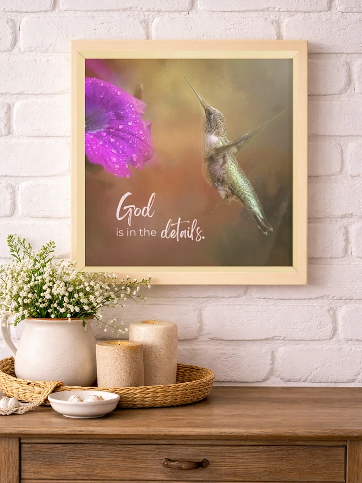 Gods' Little Details Hummingbird Framed Art product image (1)