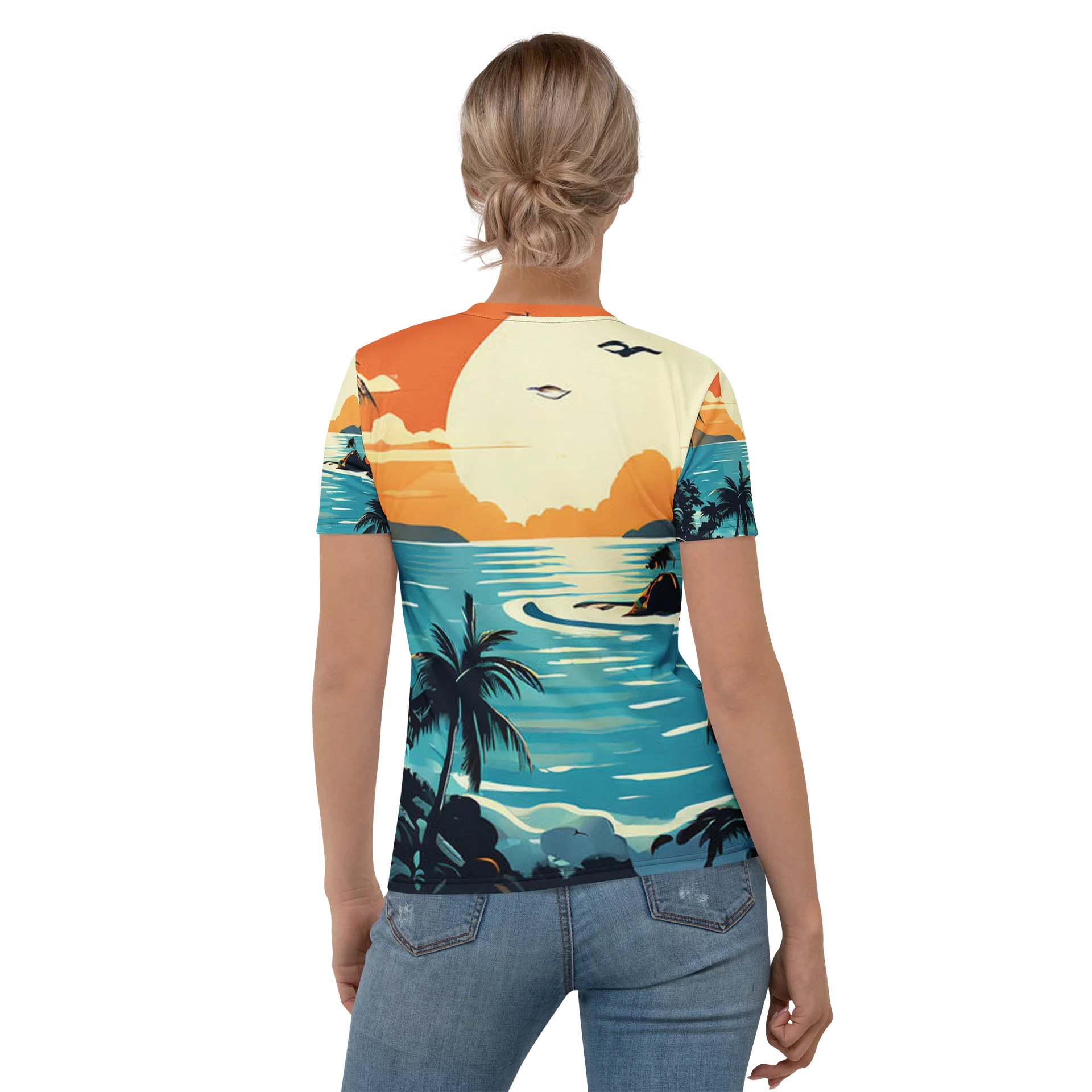 CaribbeanApples - Sunset Bays Caribbean | Women's Crew Neck T-Shirt product image (4)