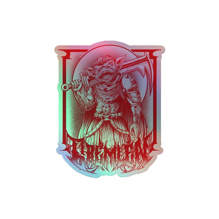 Goblin Warrior Holographic Sticker product image (2)