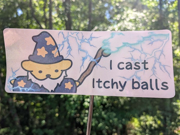 Wizard Suni ITCHY BALLS Bumper Sticker product image (2)