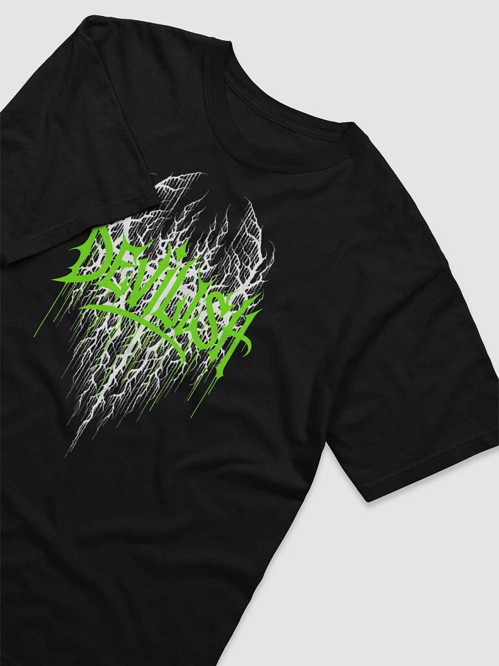 Devilish Graphic Grunge Tee - Neon Green product image (1)