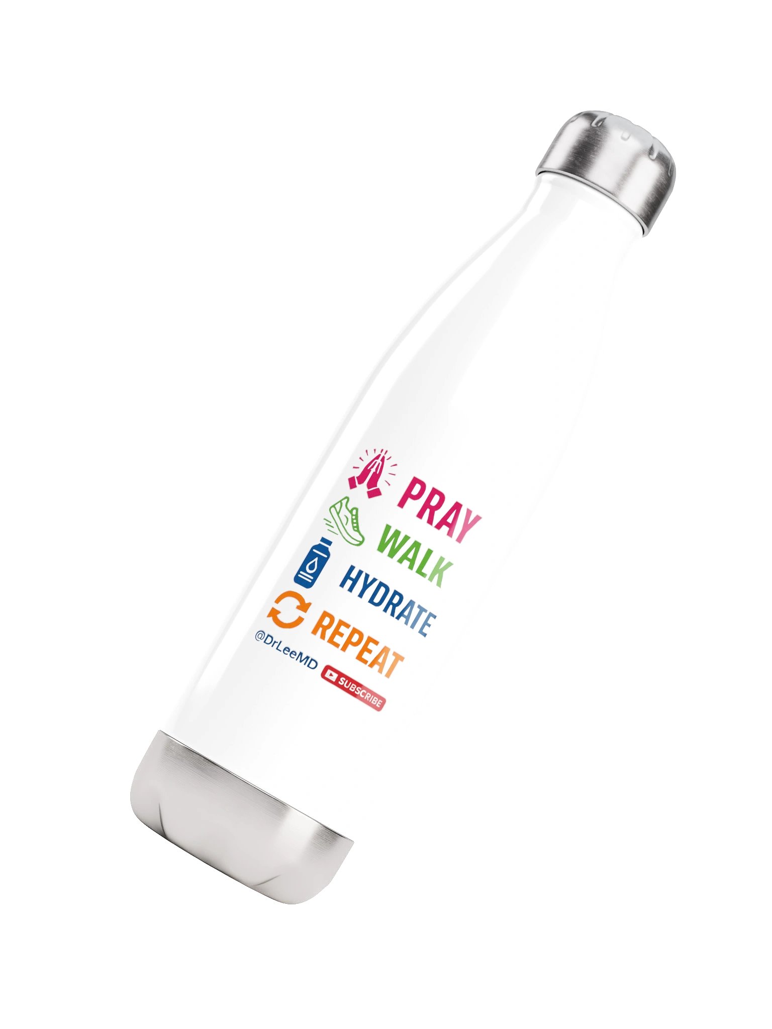 Pray Walk Hydrate Repeat Stainless Steel Water Bottle product image (7)