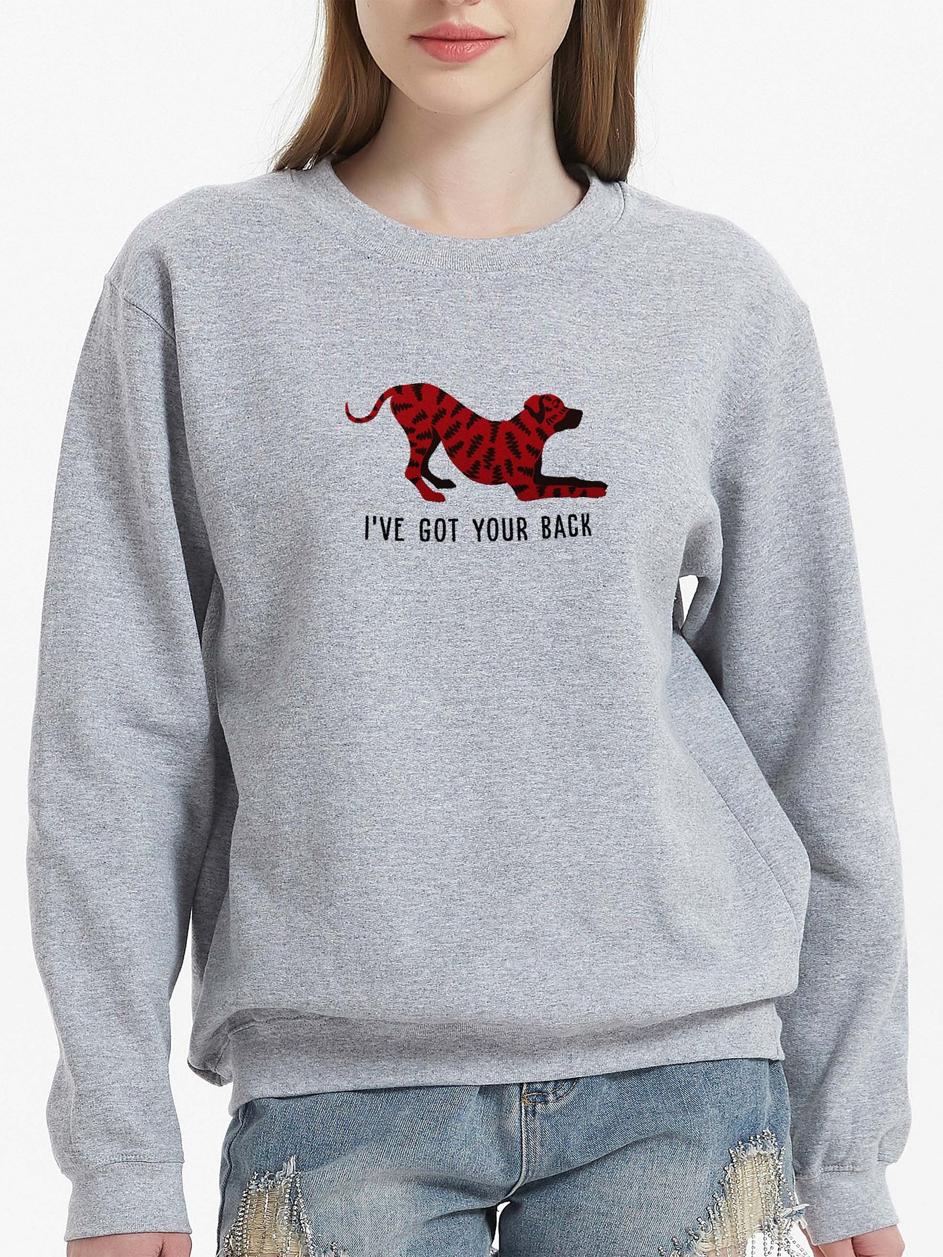 I've Got Your Back Sweatshirt (Embroidered) of a Rhodesian Ridgeback(Brindle) product image (2)