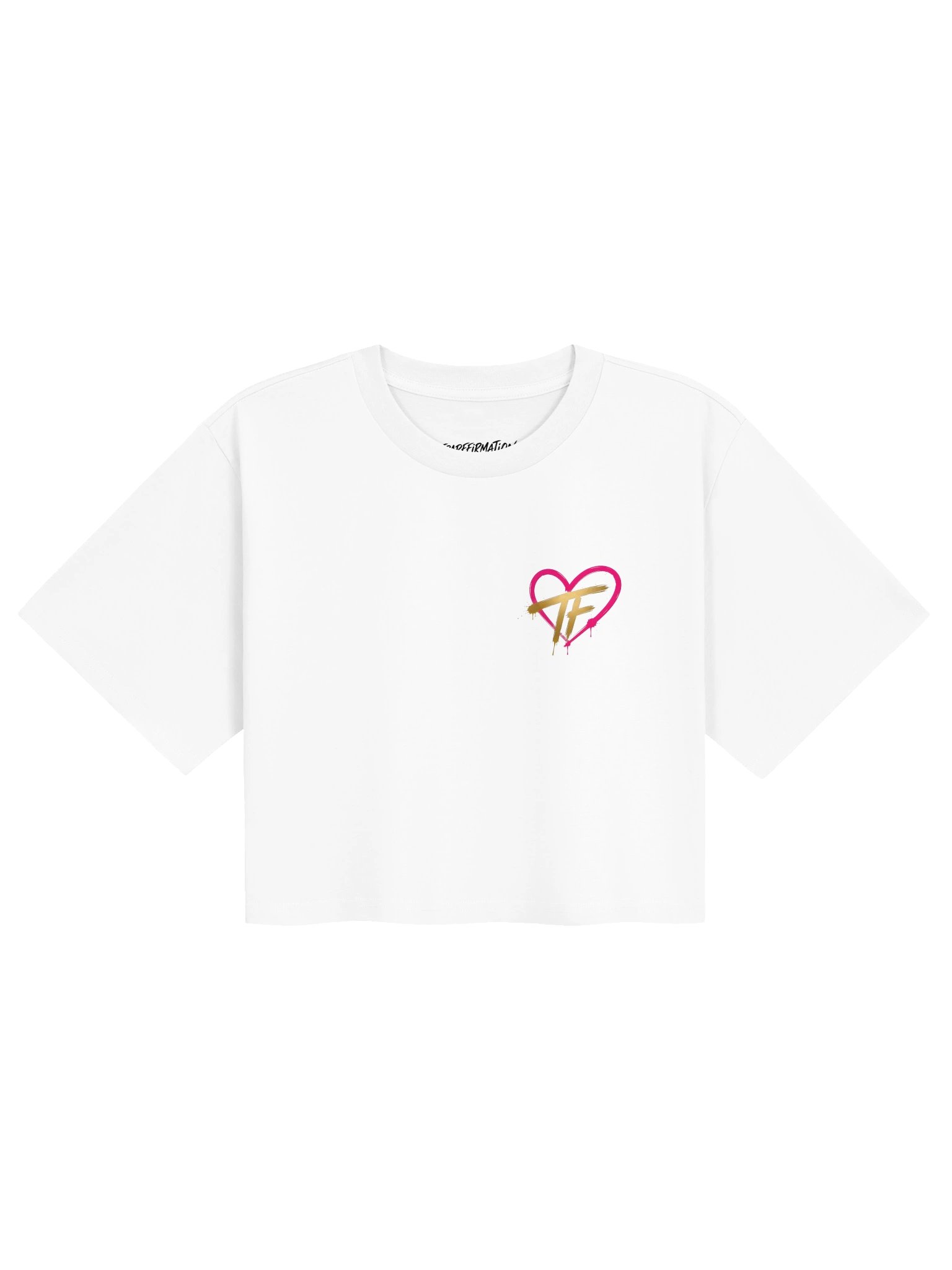 Trapffirmations Signature Crop Tee | White product image (1)