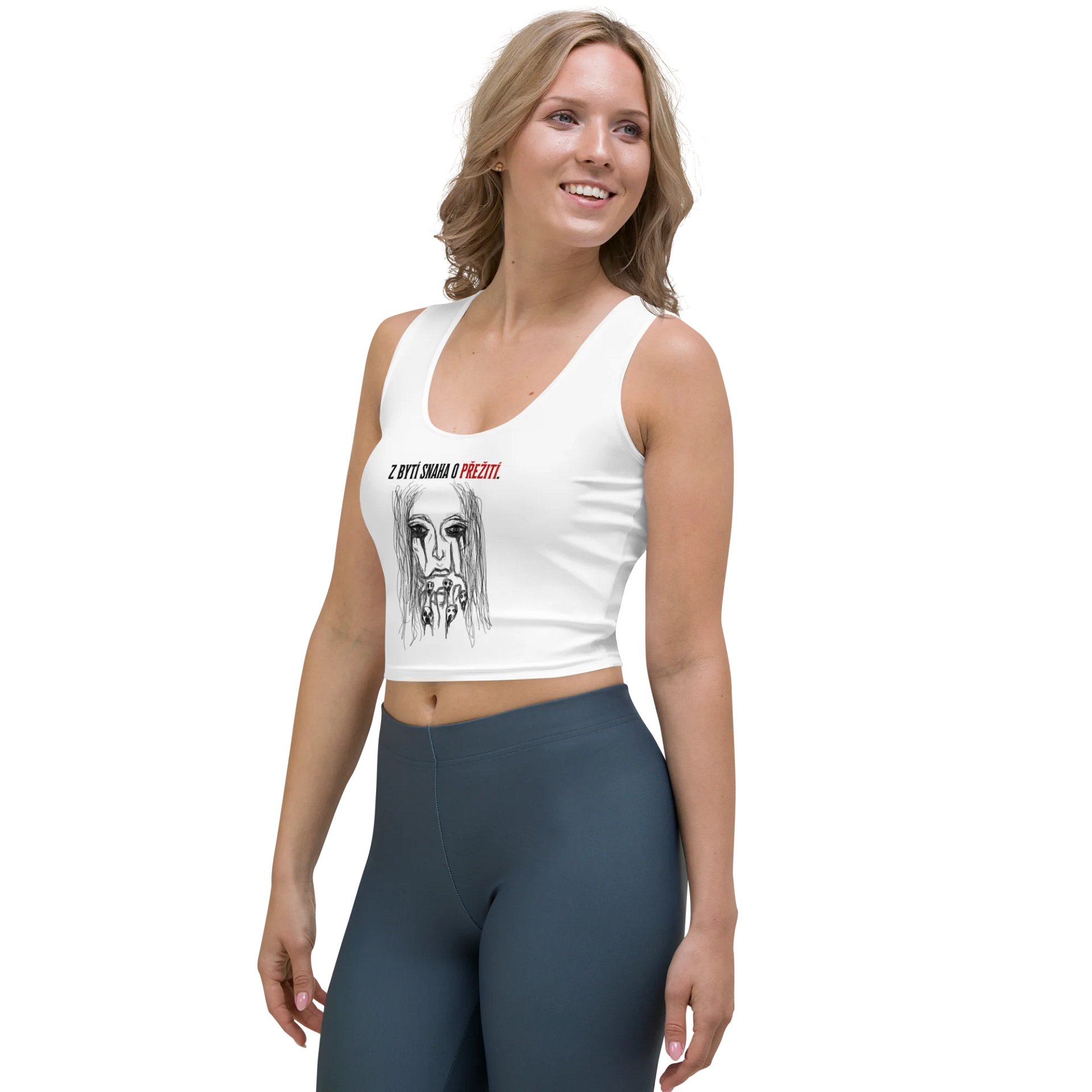 Přežít White Crop Top product image (3)