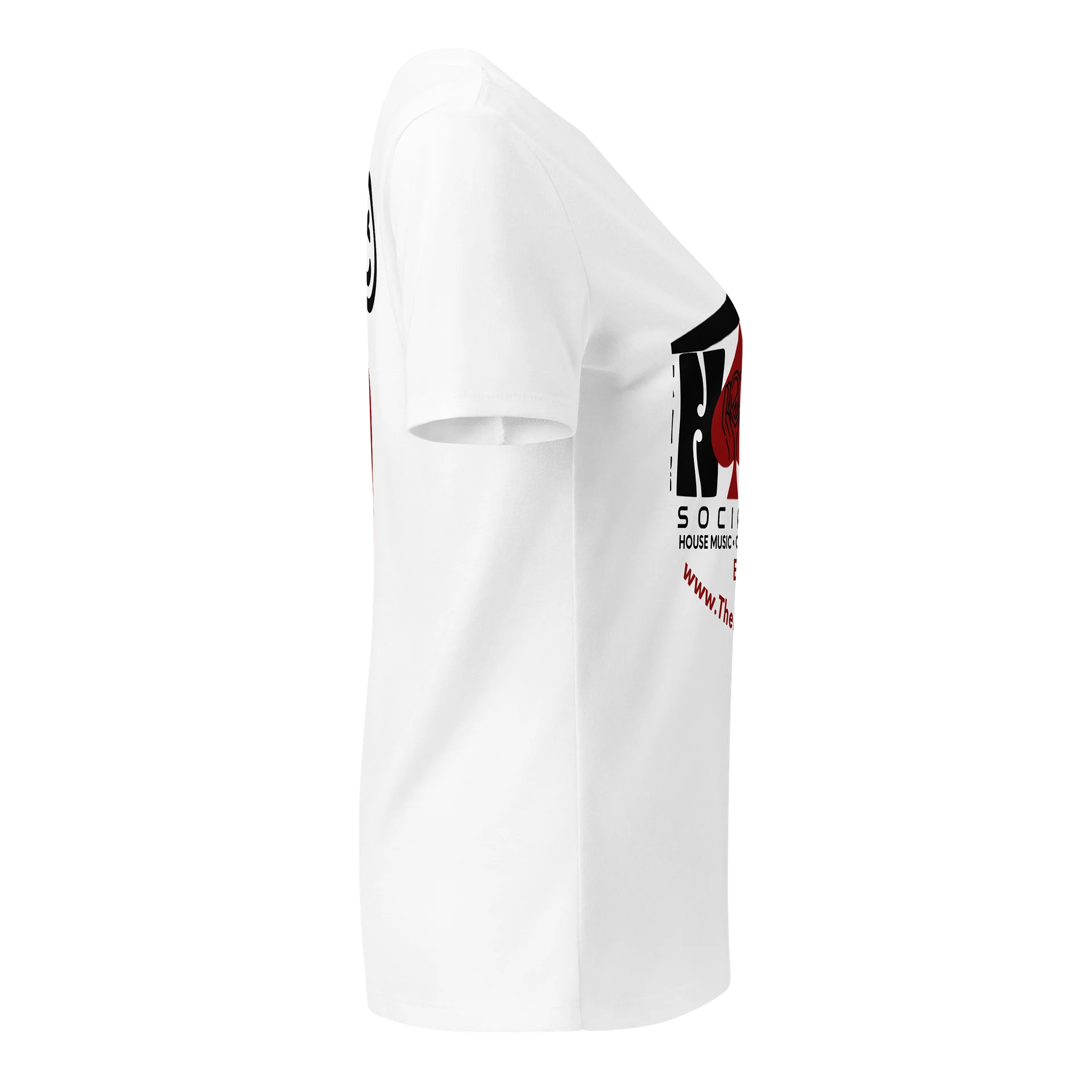 THE HOUSE Women’s V-Neck T-White product image (3)