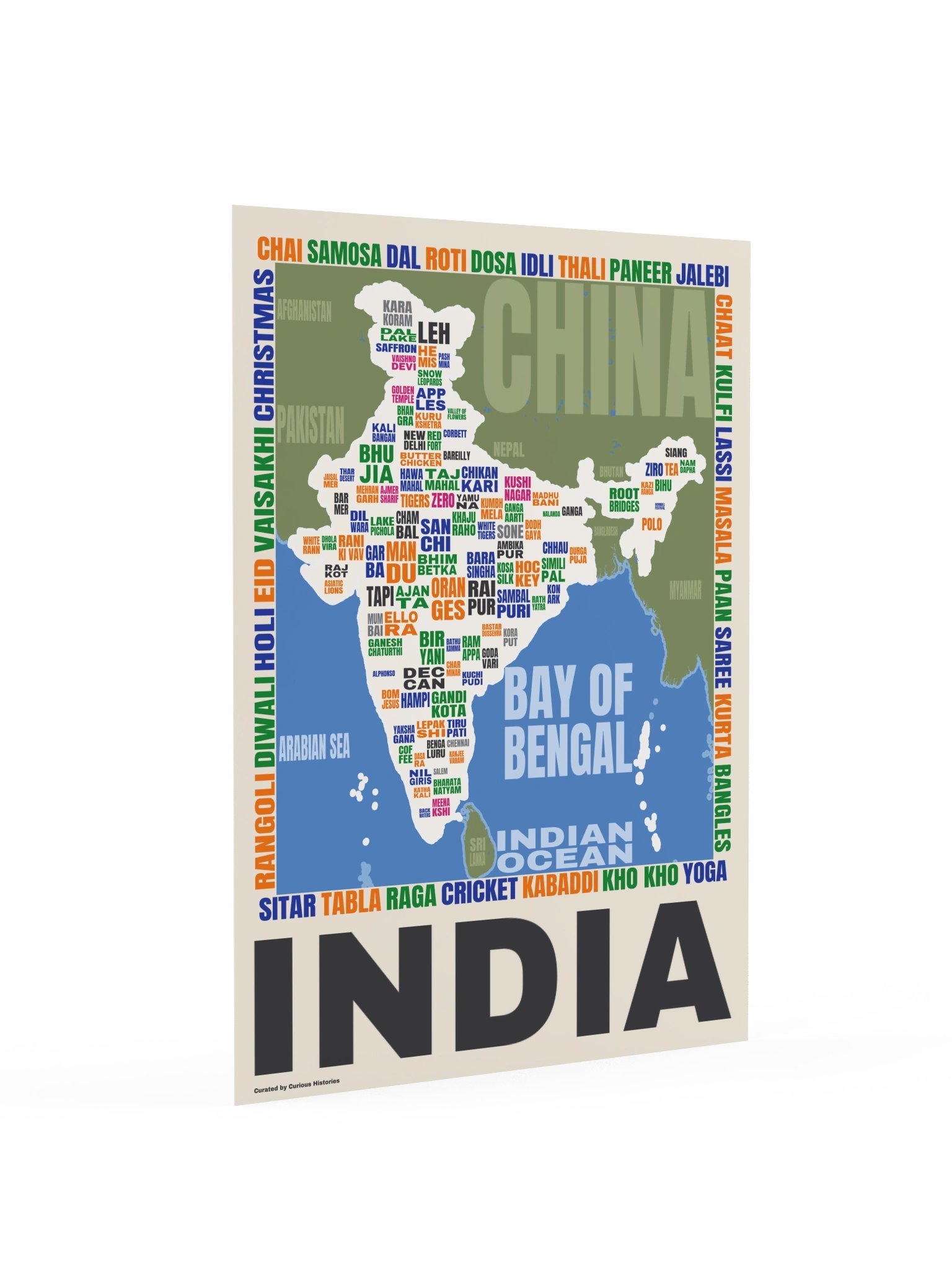 India Word Map Print product image (1)