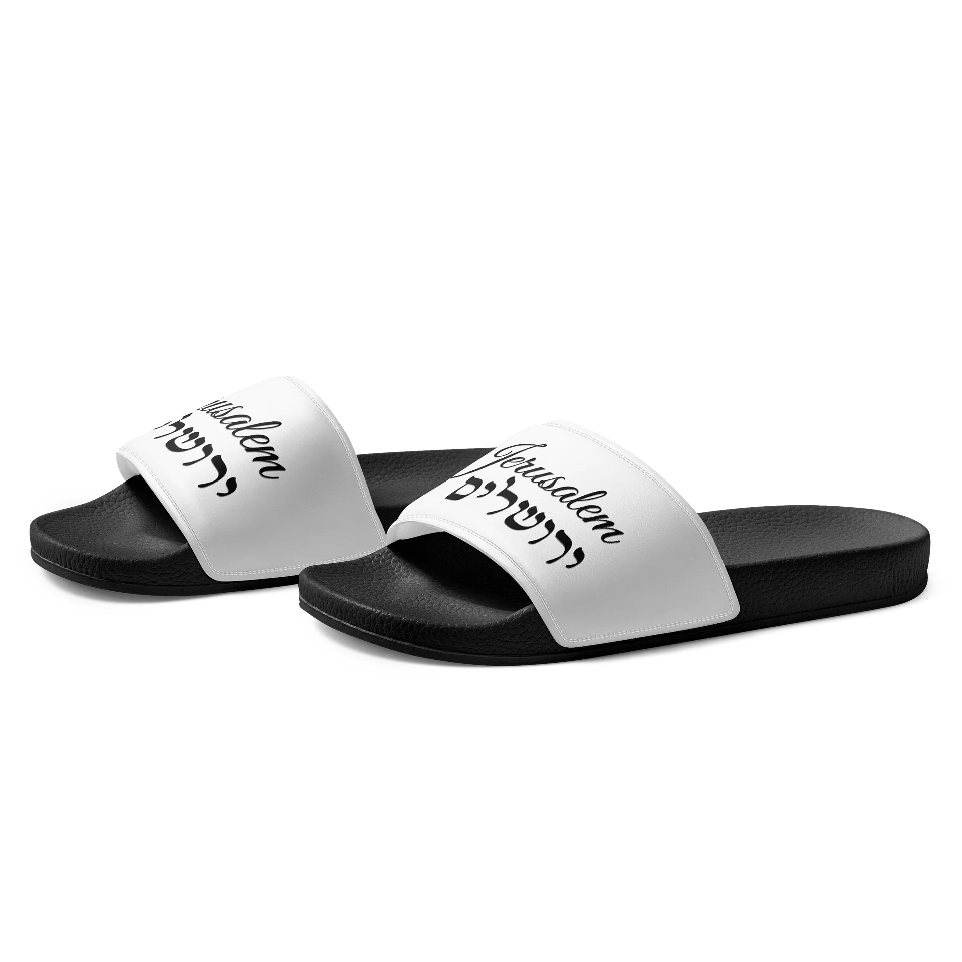 MEN'S JERUSALEM SLIDE SANDALS (Black Letters) product image (3)