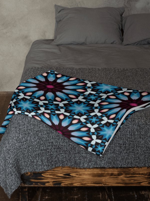 Kaleidoscope Blues Throw Blanket product image (2)