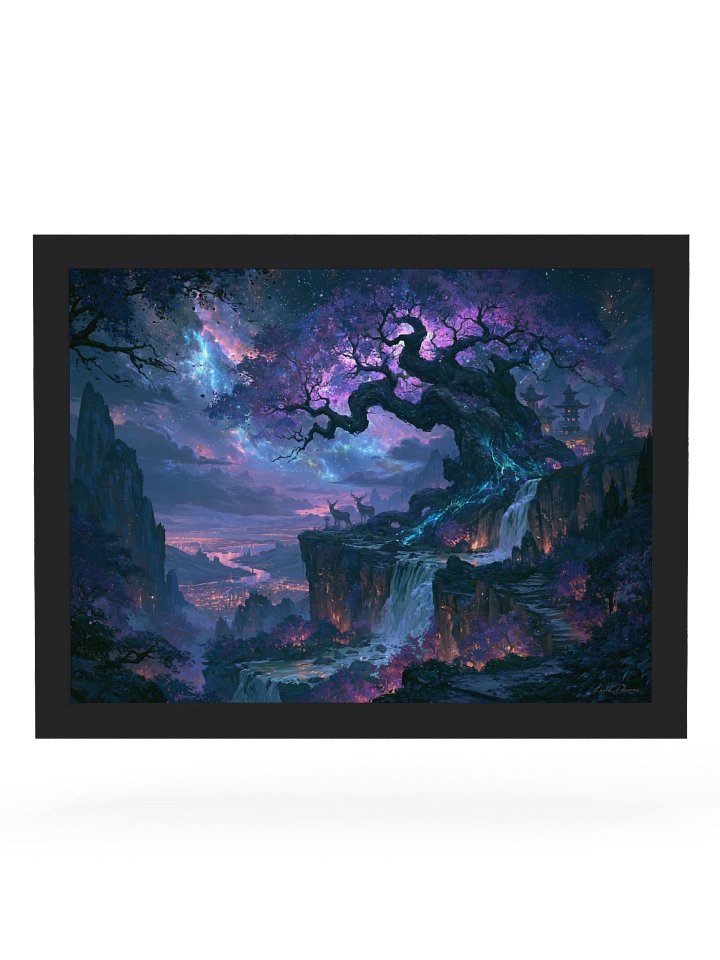 Ancient Fantasy Tree Framed Art Print — The Ancient Starfall Tree