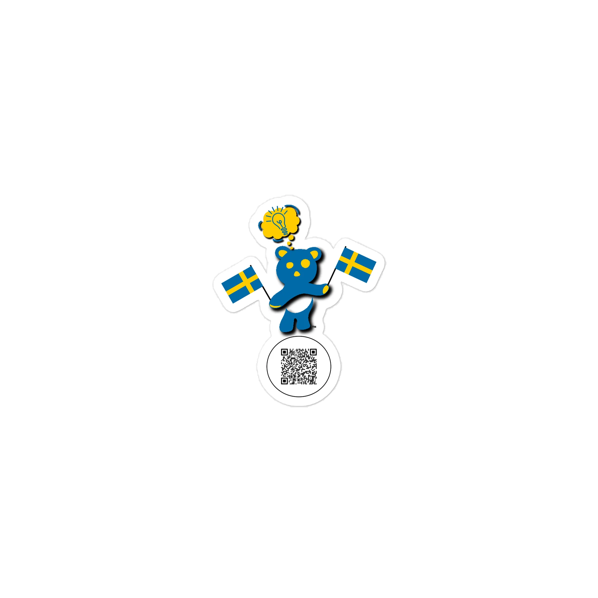 Sweden — Country Bear Sticker | BehrBrained Media product image (1)