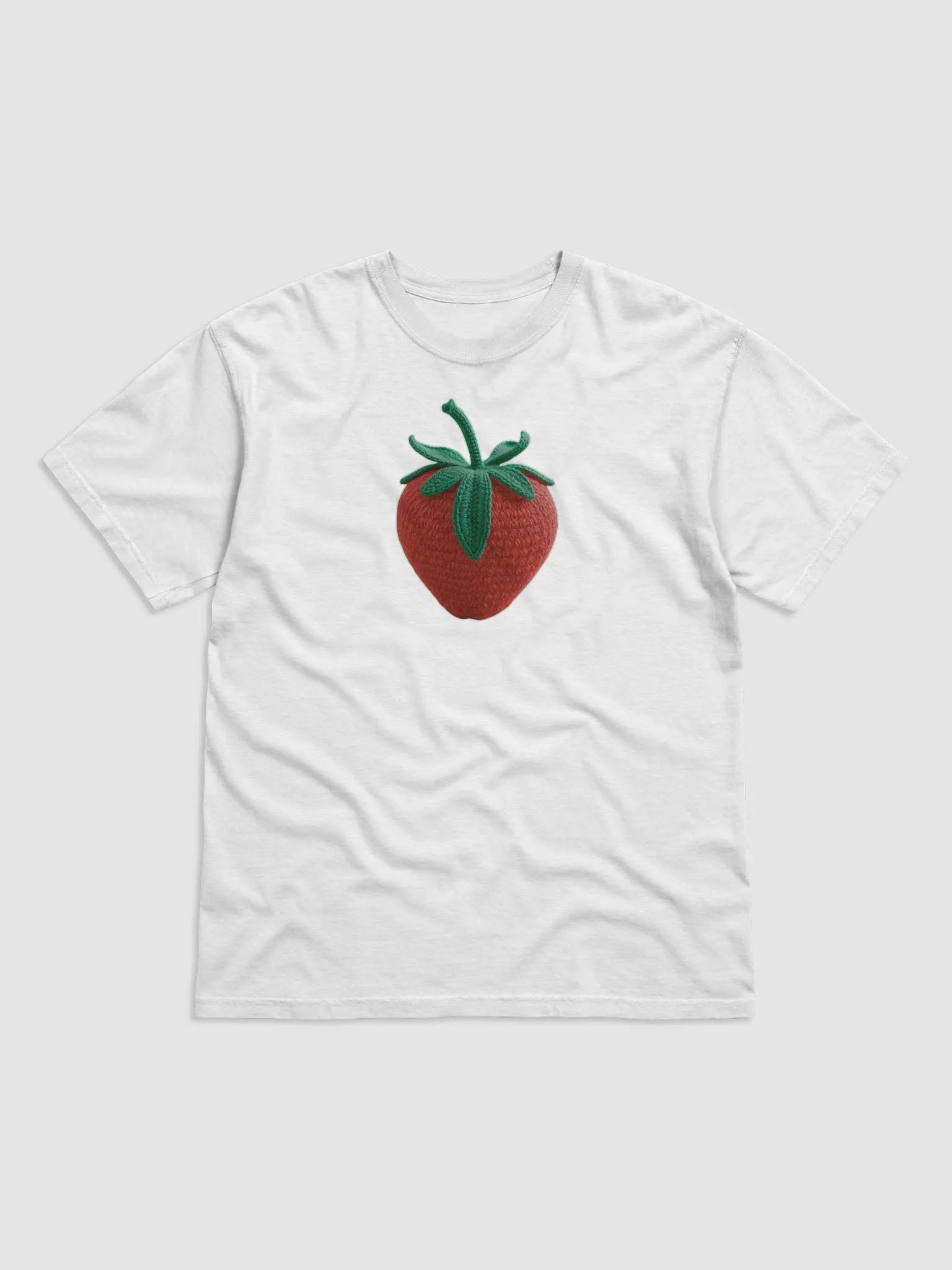 CozyAvocado White Garment-Dyed Heavyweight T-Shirt Strawberry #1 product image (1)