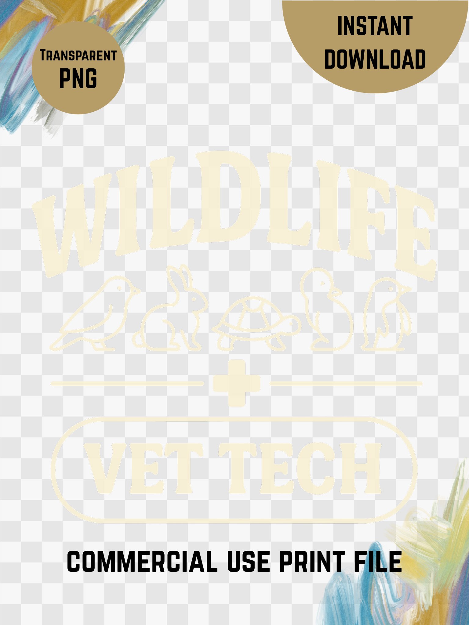 Wildlife Vet Tech Graphic – Minimal Animal Line Art Design product image (6)
