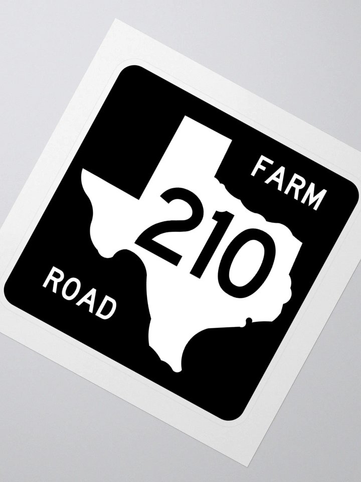 Texas Farm Road Sign FM 210 Sticker product image (2)