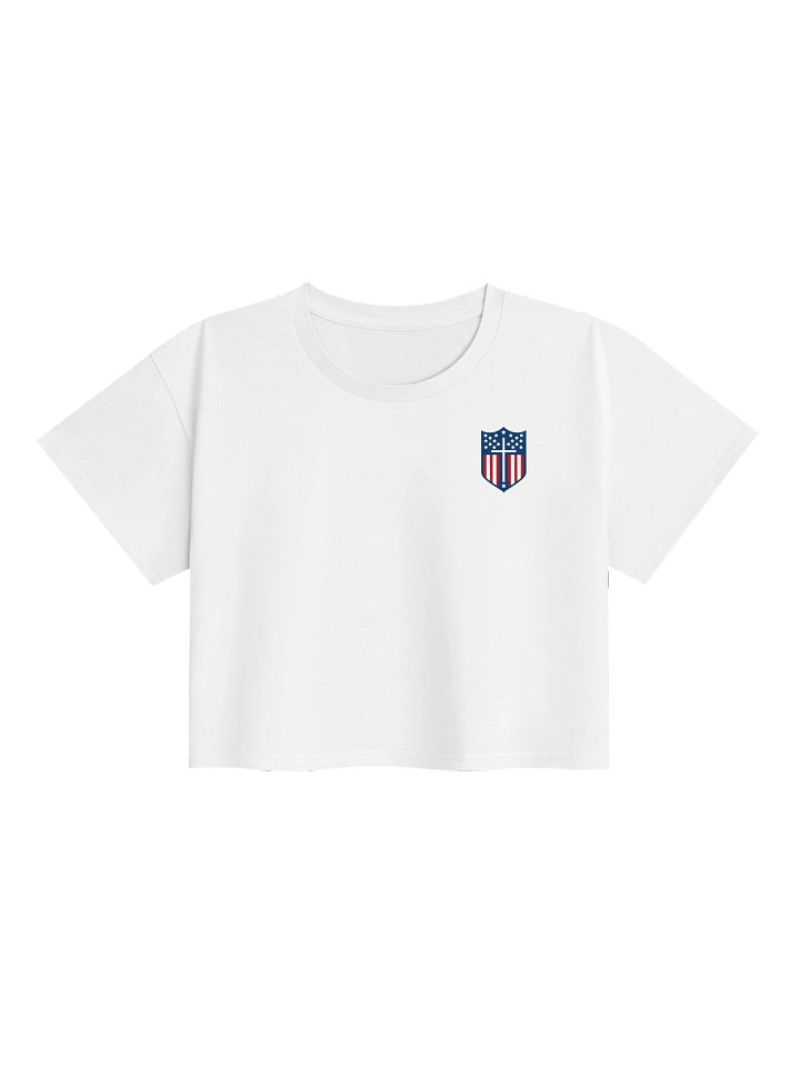 Faith & Freedom 250 Women’s Crop — Crest Edition product image (2)