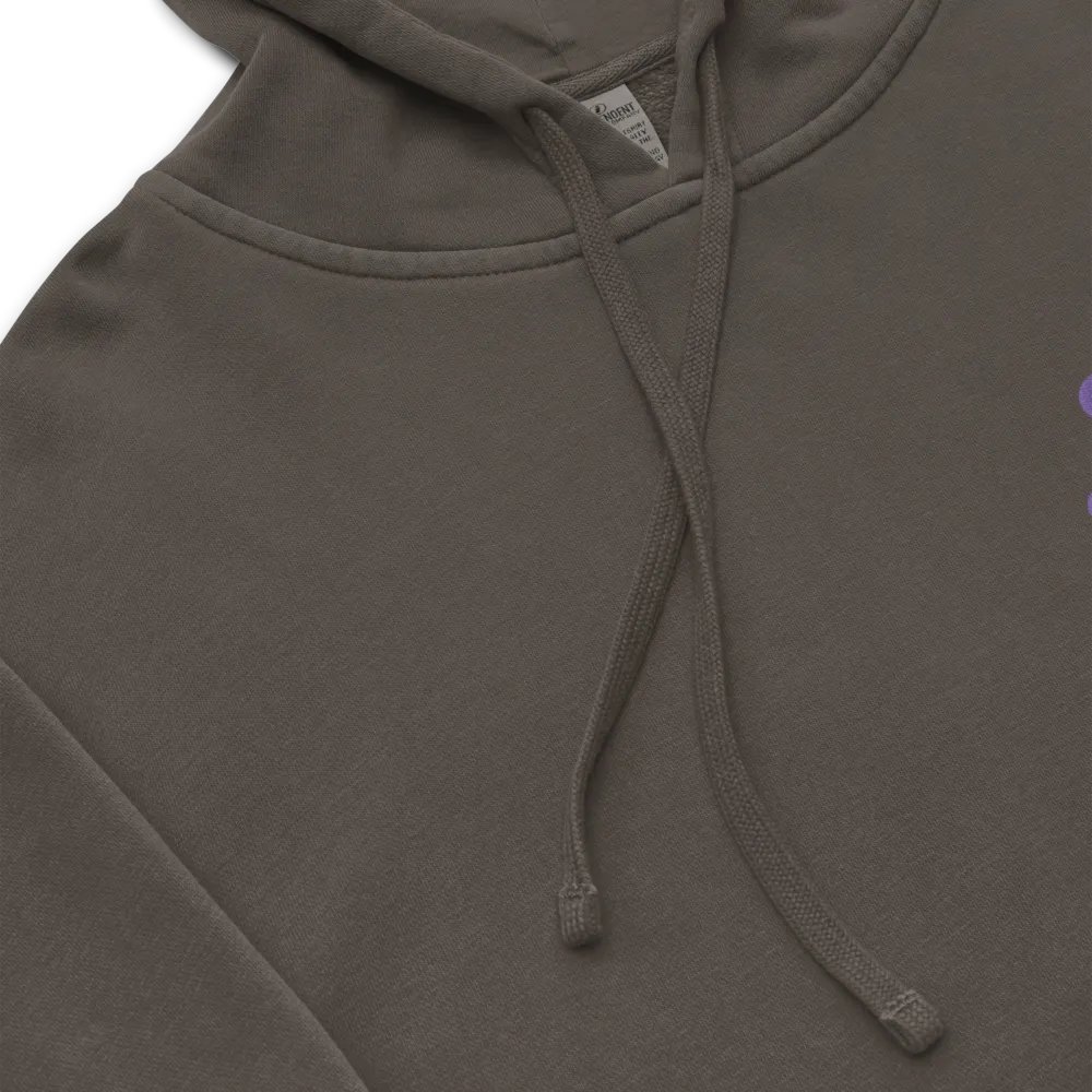 BUSY-BRAINED (L.C. violet bubble design) embroidered pigment hoodie product image (8)