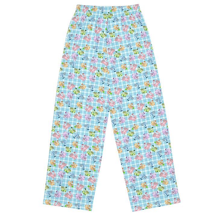 Blue "Eepy Bulbie and Buds" Unisex Wide Leg Pyjama Pants product image (2)