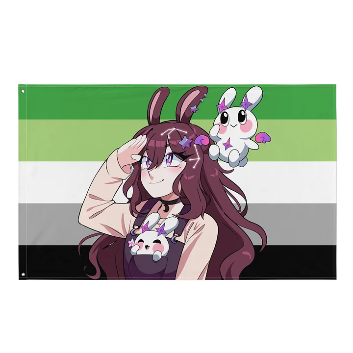 Aromantic Pride Flag - featuring Yuwuna and Mellow! product image (1)