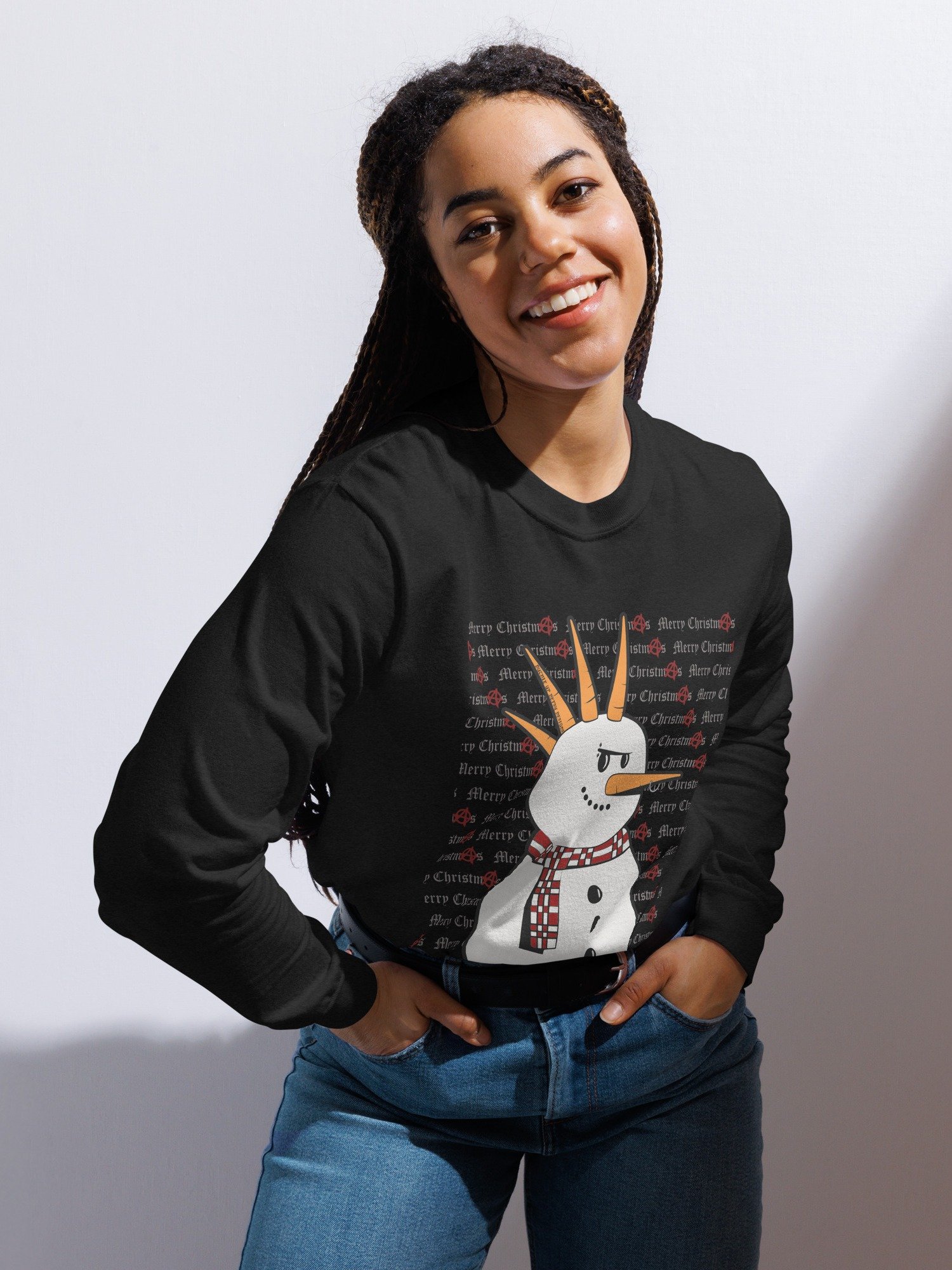 Holiday - The Frost and the Furious - Punk Snowman on Comfort Colors Long Sleeve product image (4)