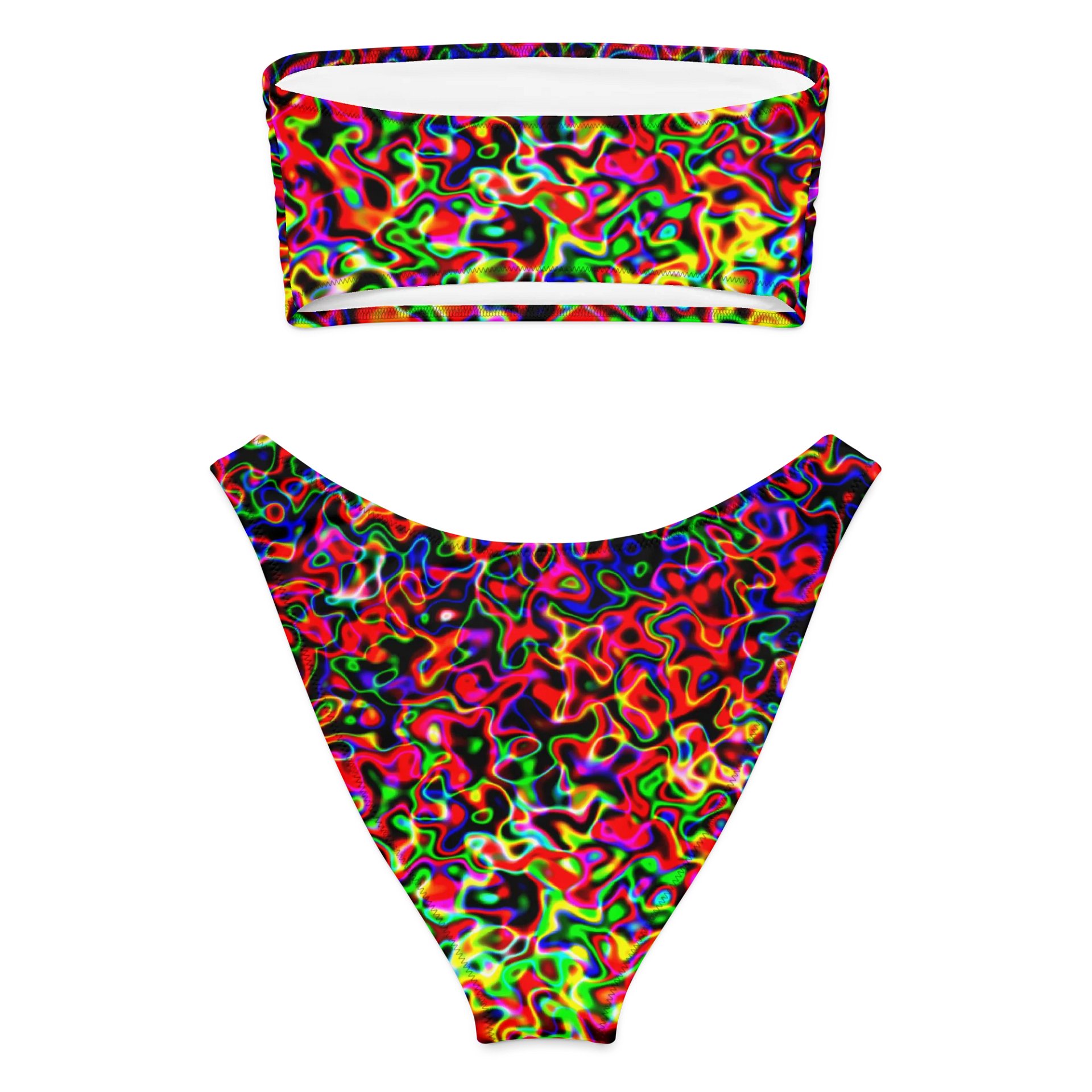 Psychedelic Wave Top and Bottom Bikini product image (2)