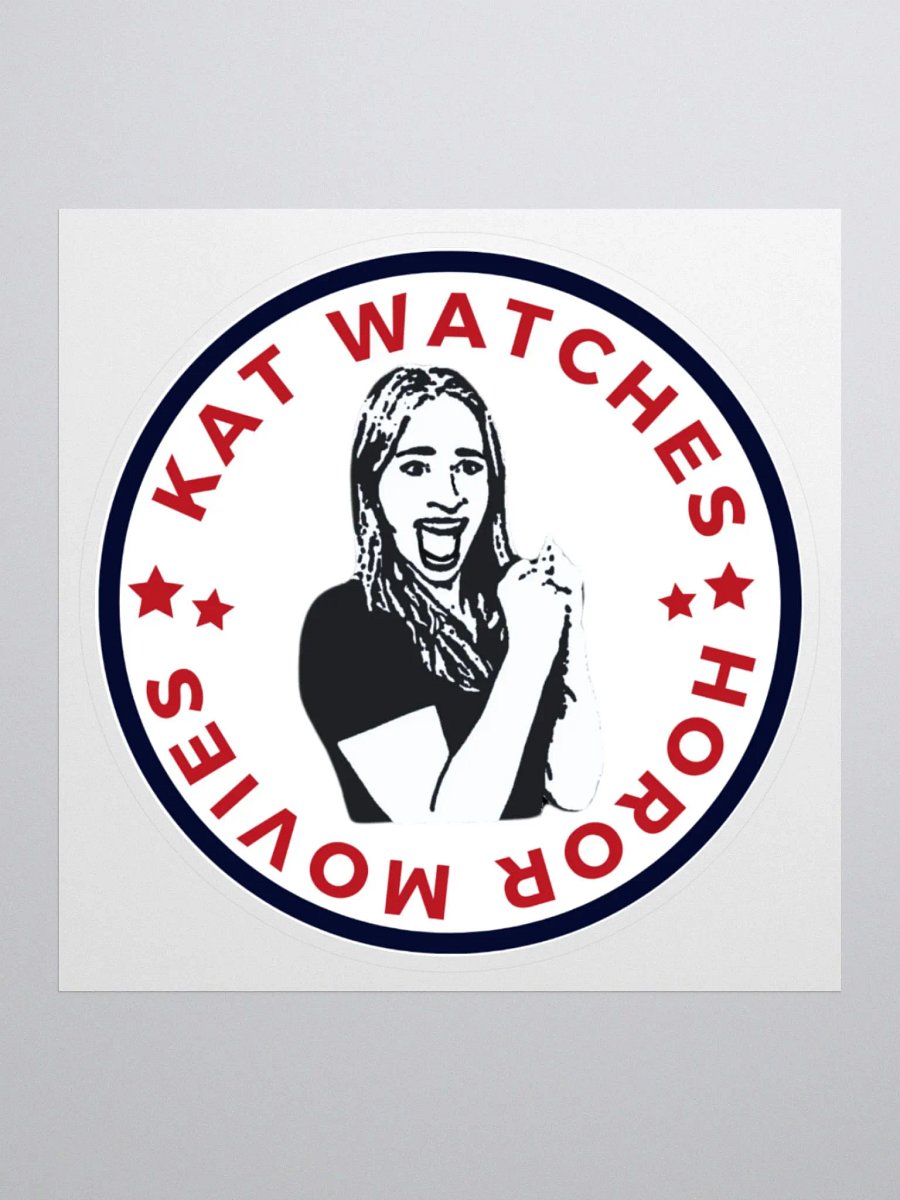 Kat Watches Horror Movies Sticker product image (1)