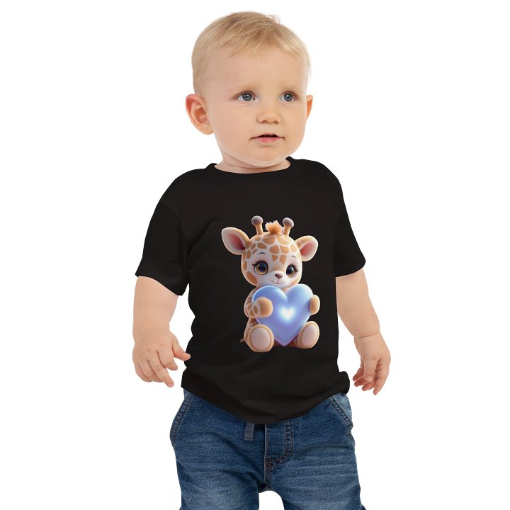 Glowing Heart Giraffe Baby Tee product image (1)
