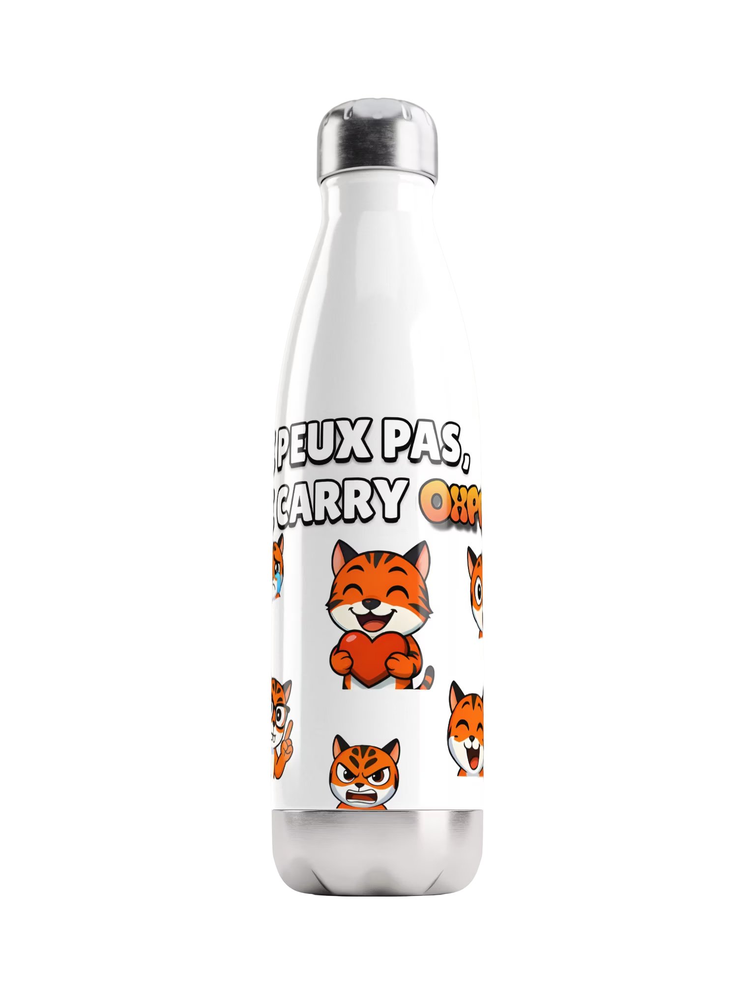 Gourde en acier inoxydable "Je peux pas, je carry Oxpros" product image (6)